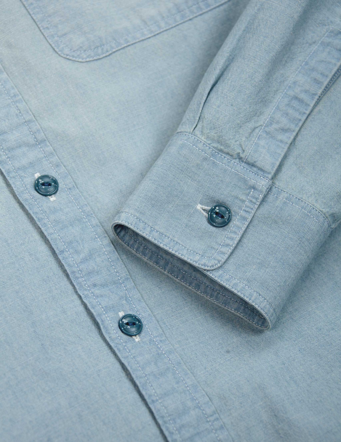 Rivay Albers Mens Indigo Chambray Workshirt