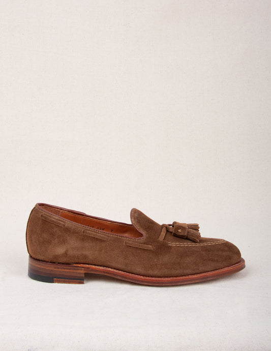 Rivay Alden 3403 Tassel Moccasin Loafer in Snuff Suede