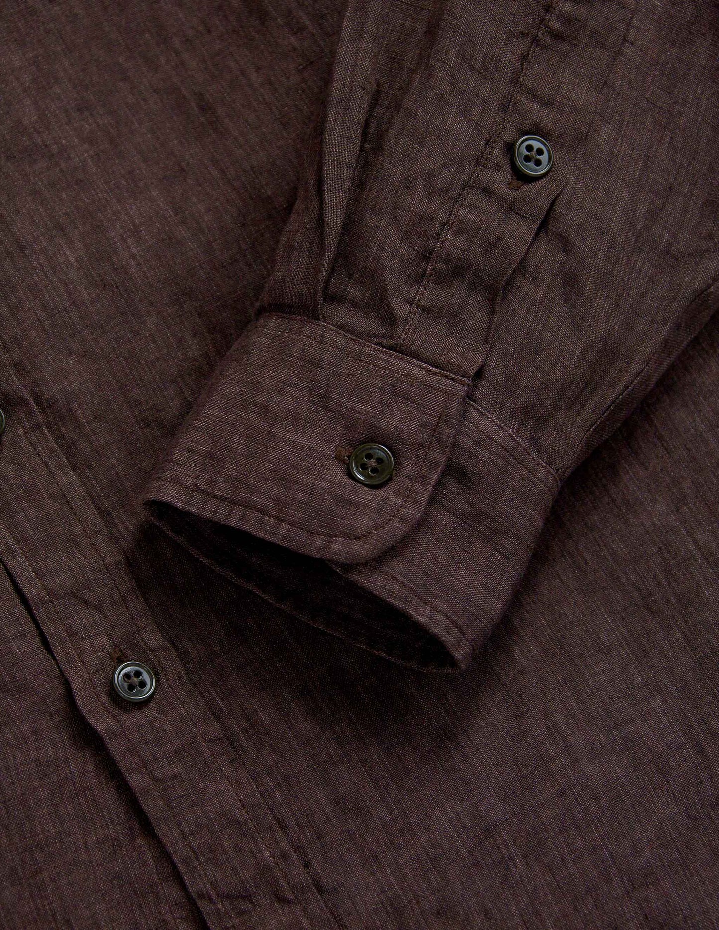 Atlas Linen Safari Shirt in Saddlewood