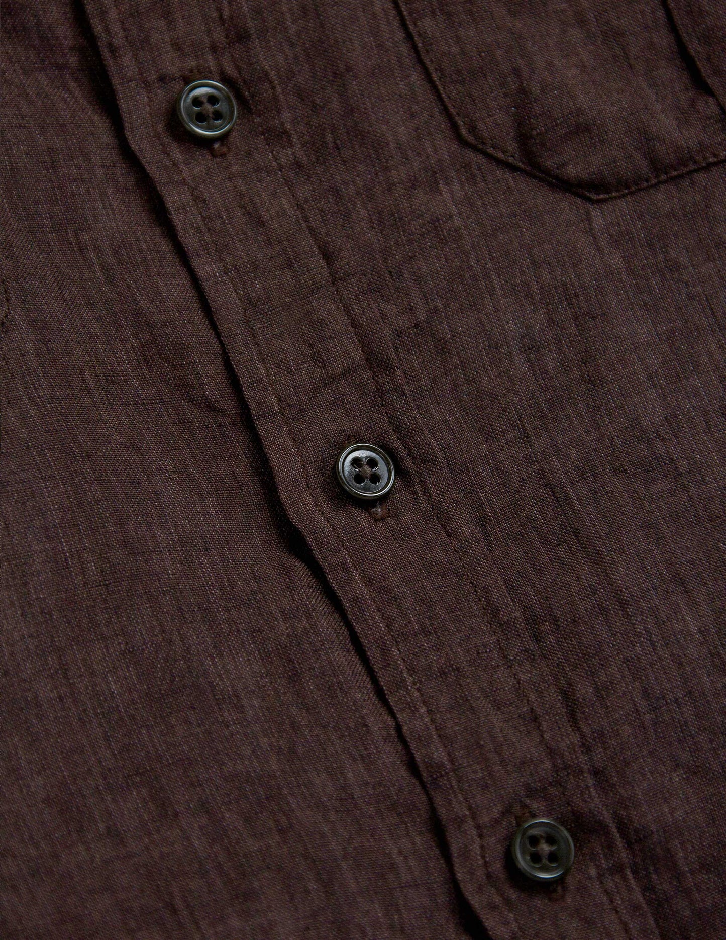 Atlas Linen Safari Shirt in Saddlewood