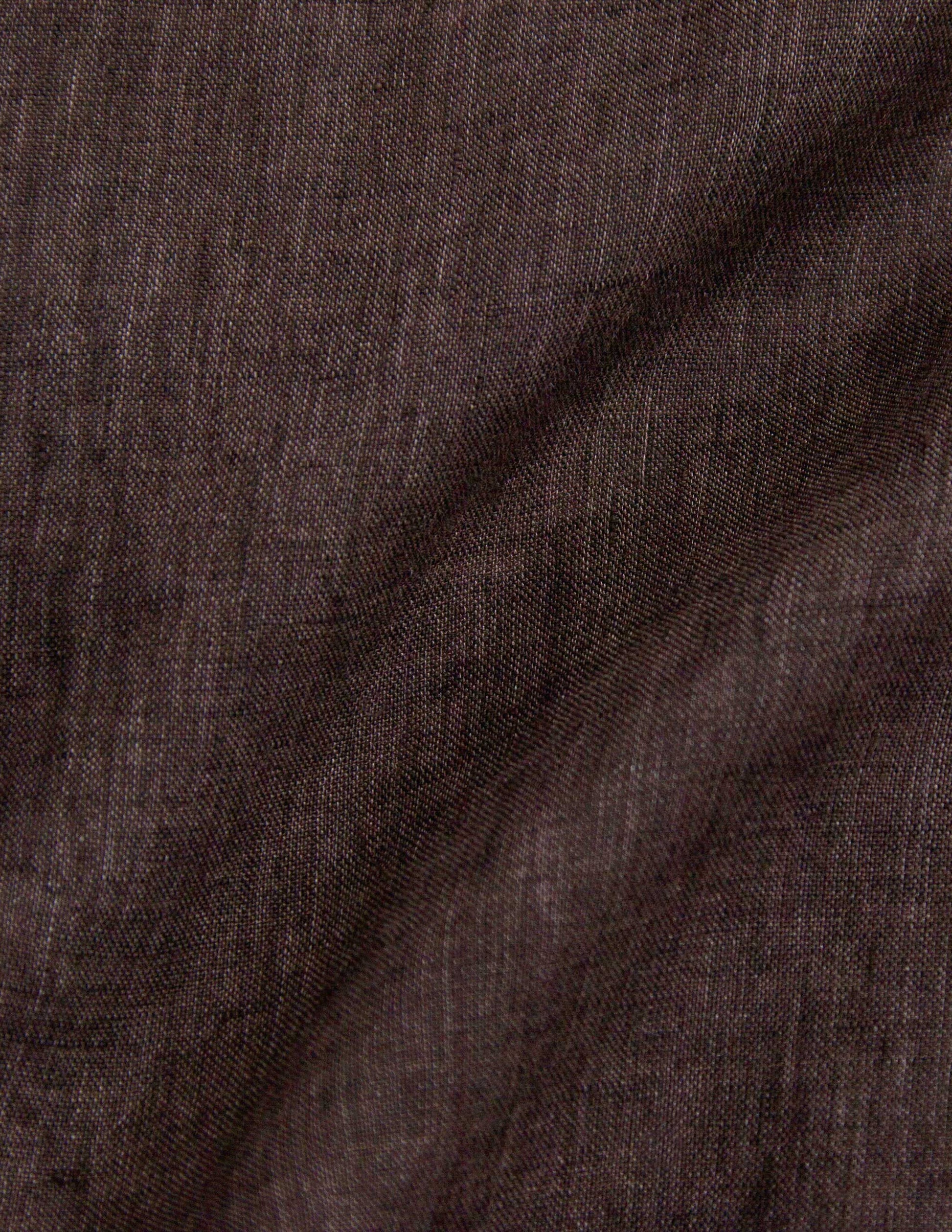 Atlas Linen Safari Shirt in Saddlewood