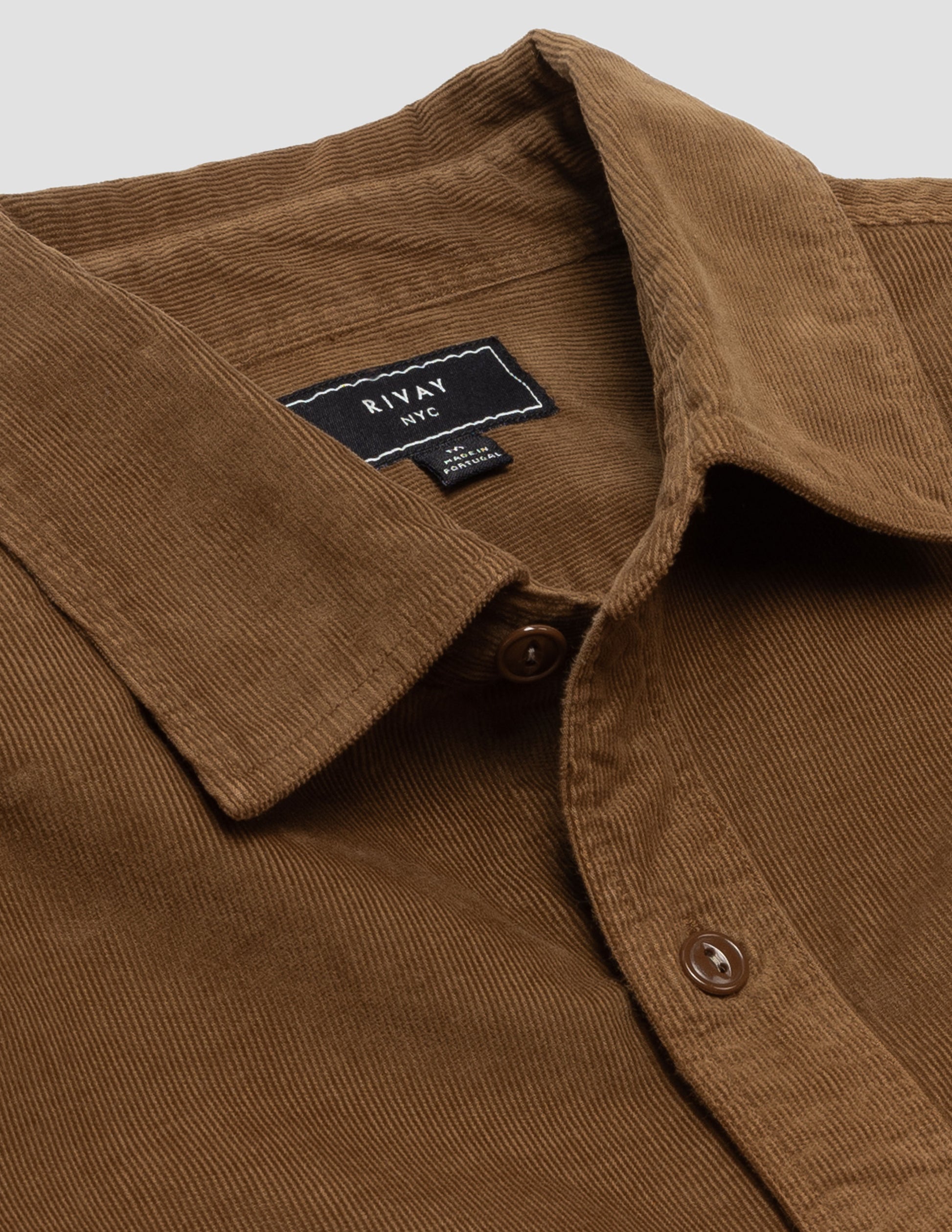 Rivay Barnes Corduroy Workshirt in Golden Brown