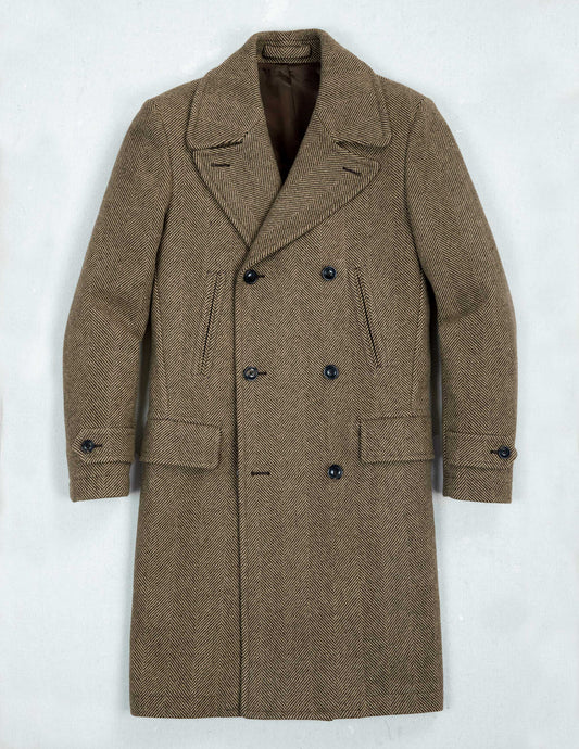 Barrow Wool Herringbone Double Breasted Topcoat