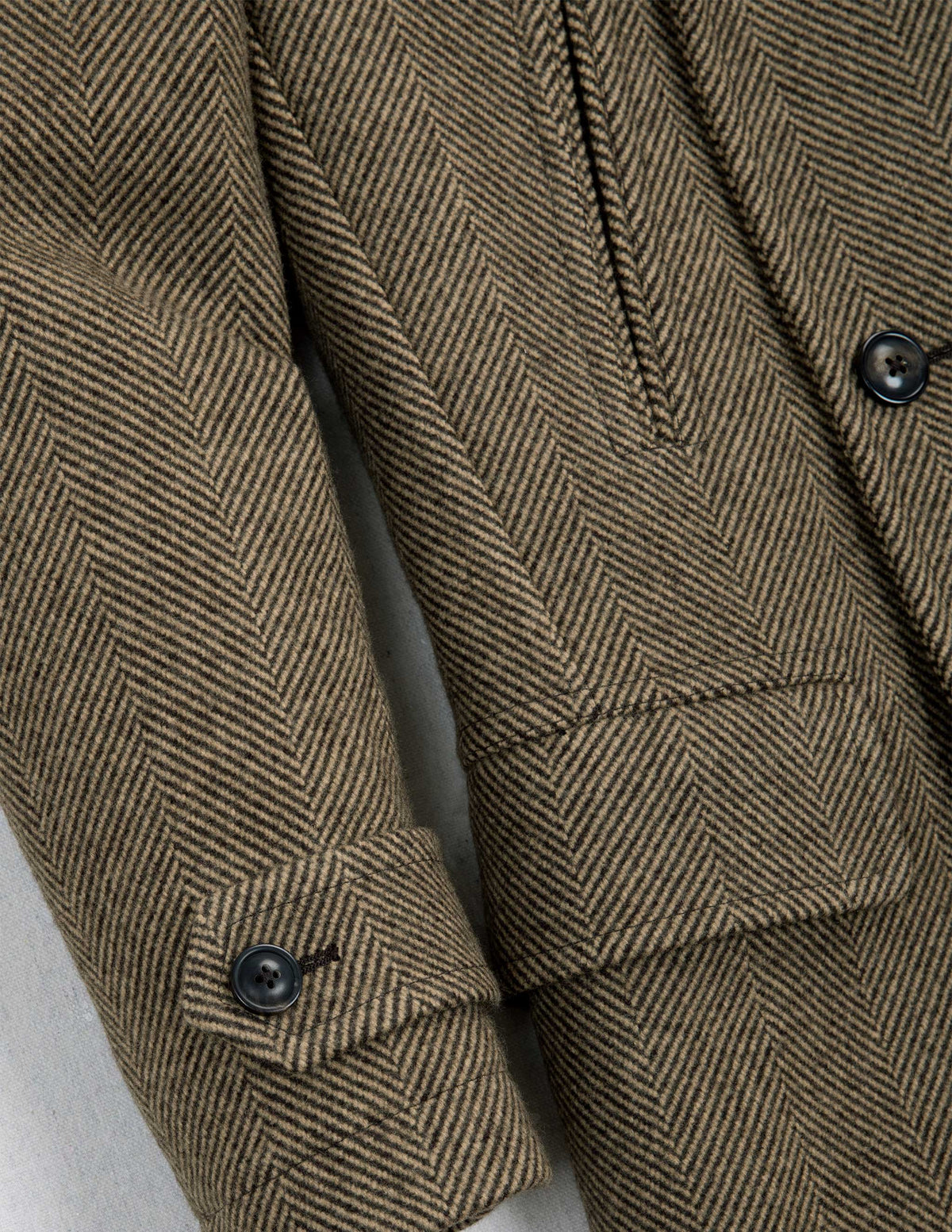 Barrow Wool Herringbone Double Breasted Topcoat
