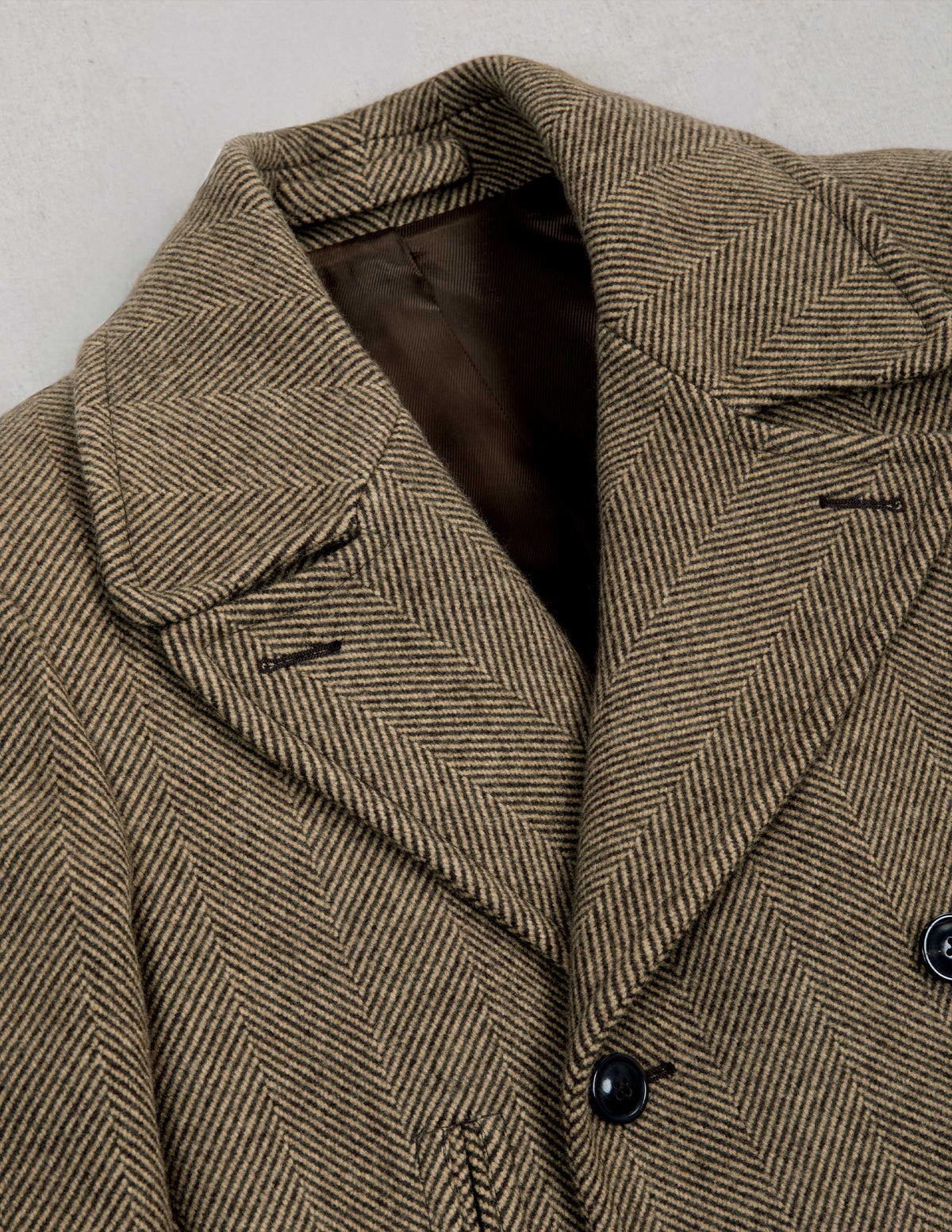 Barrow Wool Herringbone Double Breasted Topcoat