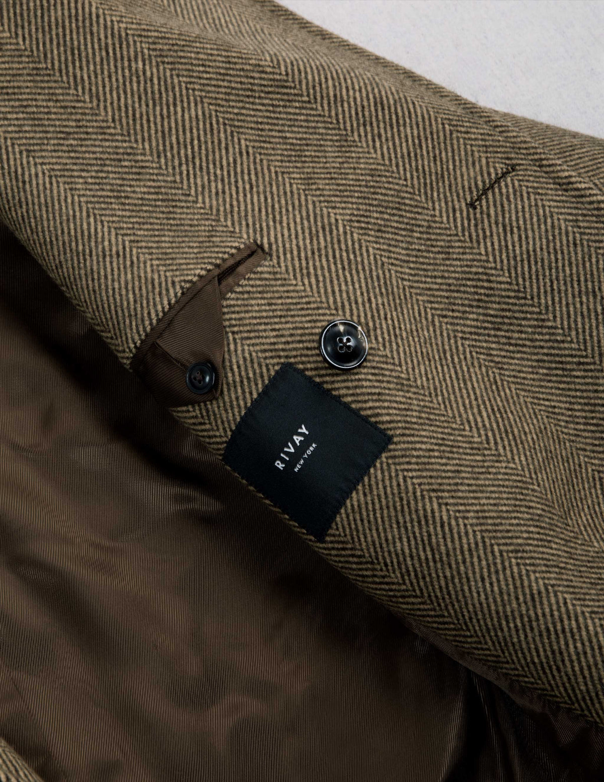 Barrow Wool Herringbone Double Breasted Topcoat