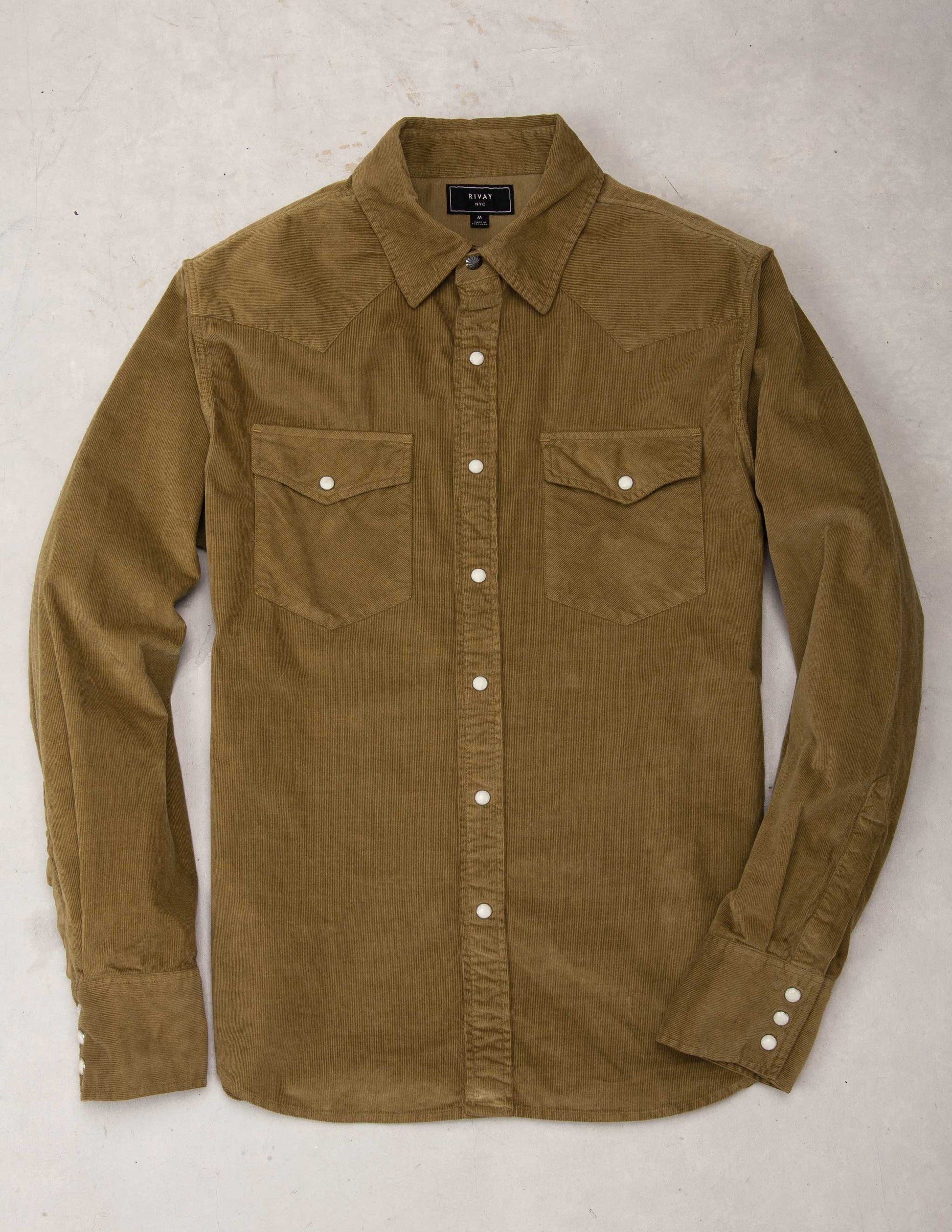 Bedford Corduroy Western Shirt in Ranch Tan – RIVAY