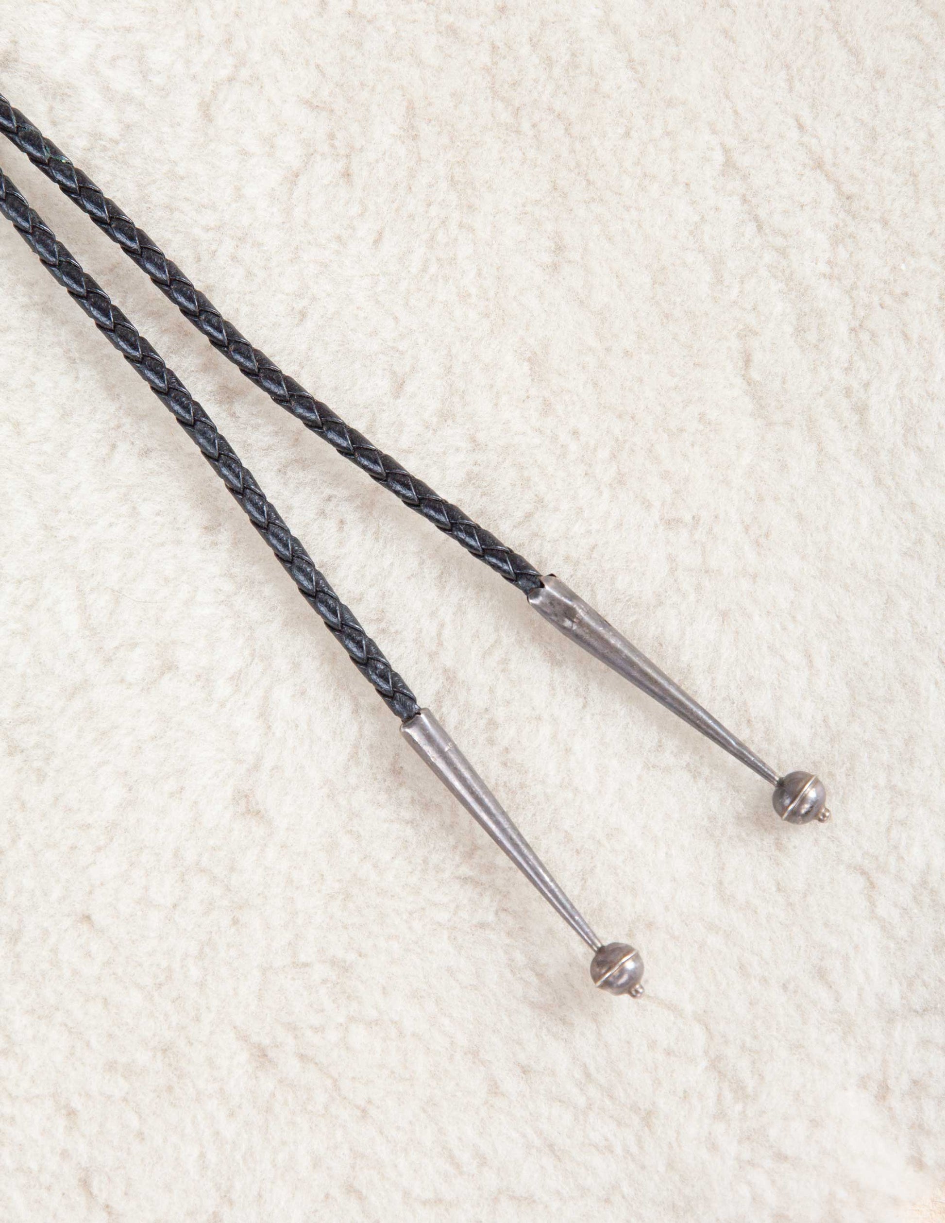 1940s Vintage Sterling & Onyx Bolo Tie