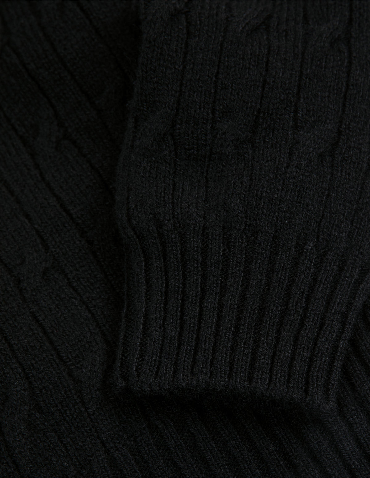 Bowen Cashmere Cable Sweater in Black