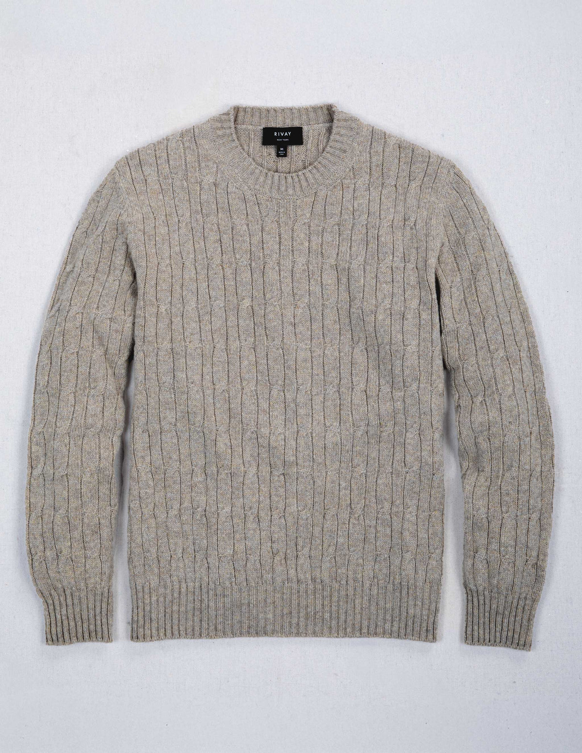 Bowen Cashmere Cable Sweater in Sandstone