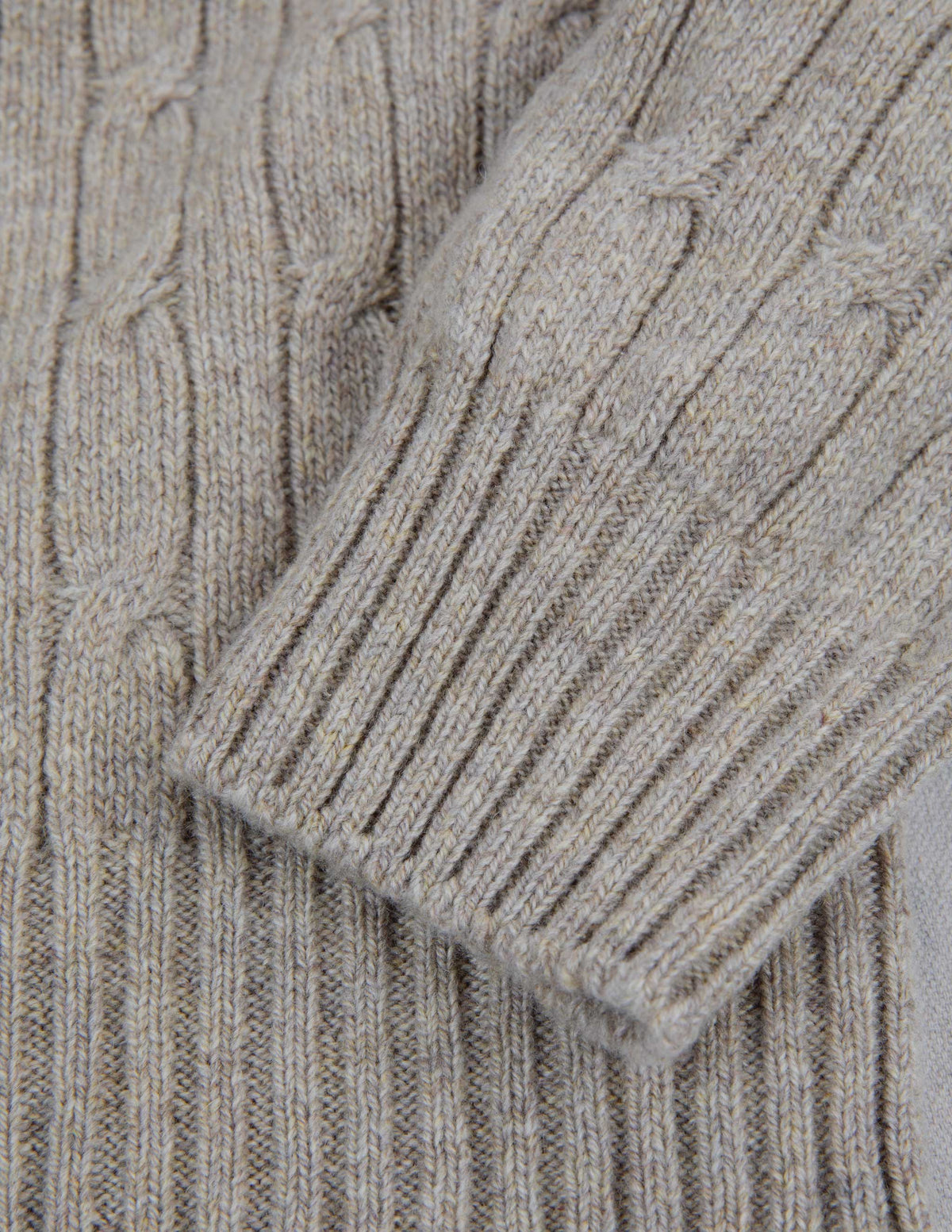 Bowen Cashmere Cable Sweater in Sandstone