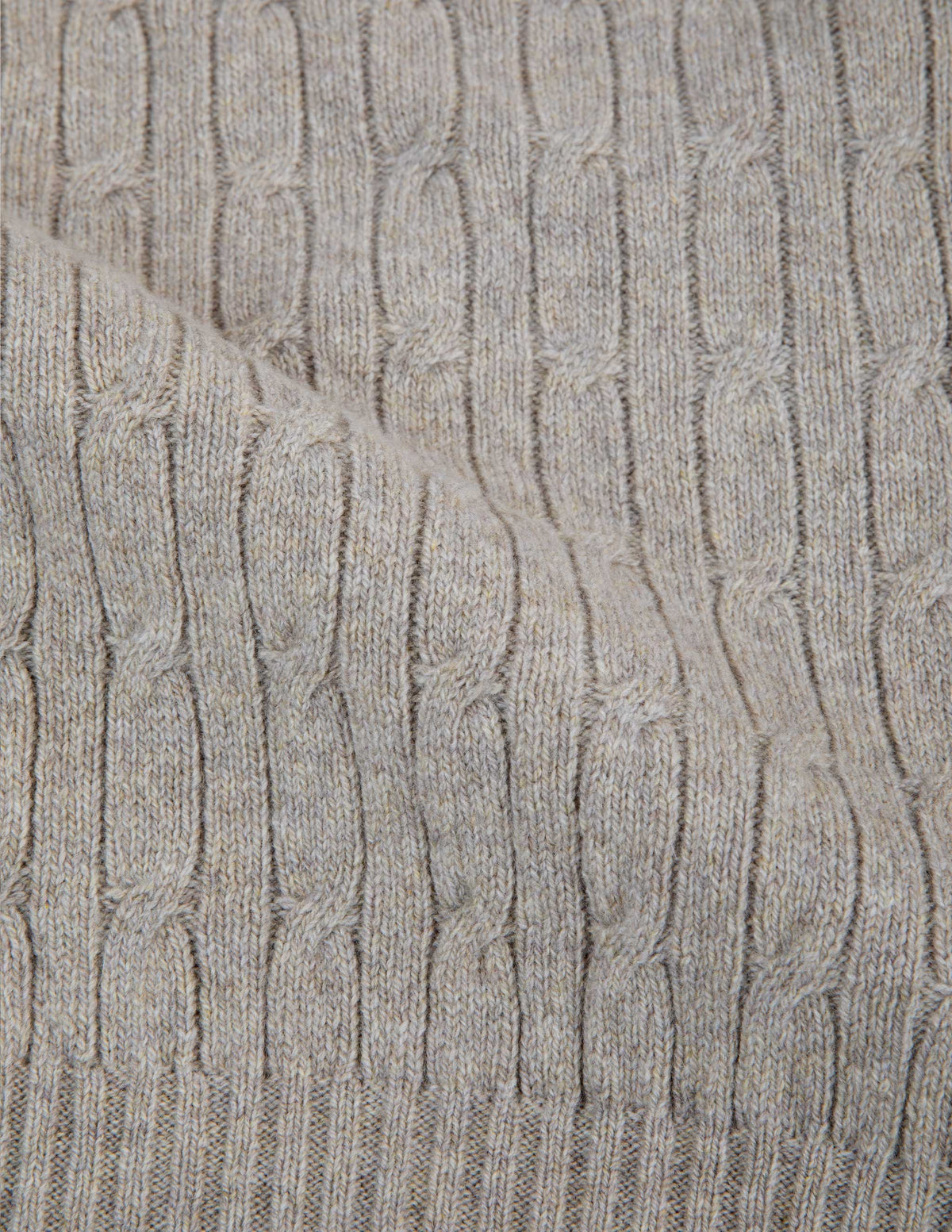 Bowen Cashmere Cable Sweater in Sandstone