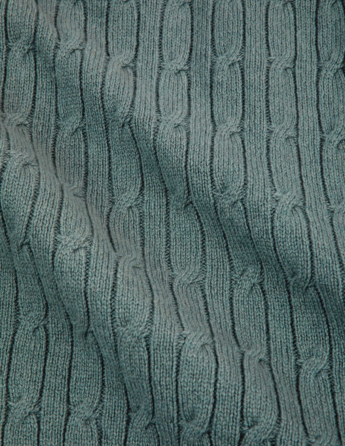 Bowen Cashmere Cable Sweater in Stone Green