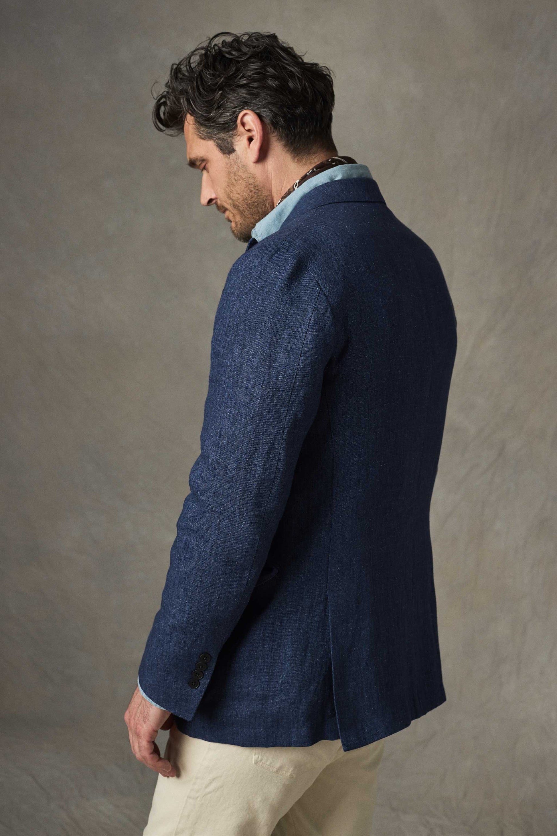 Brezza Linen Double-Breasted Jacket