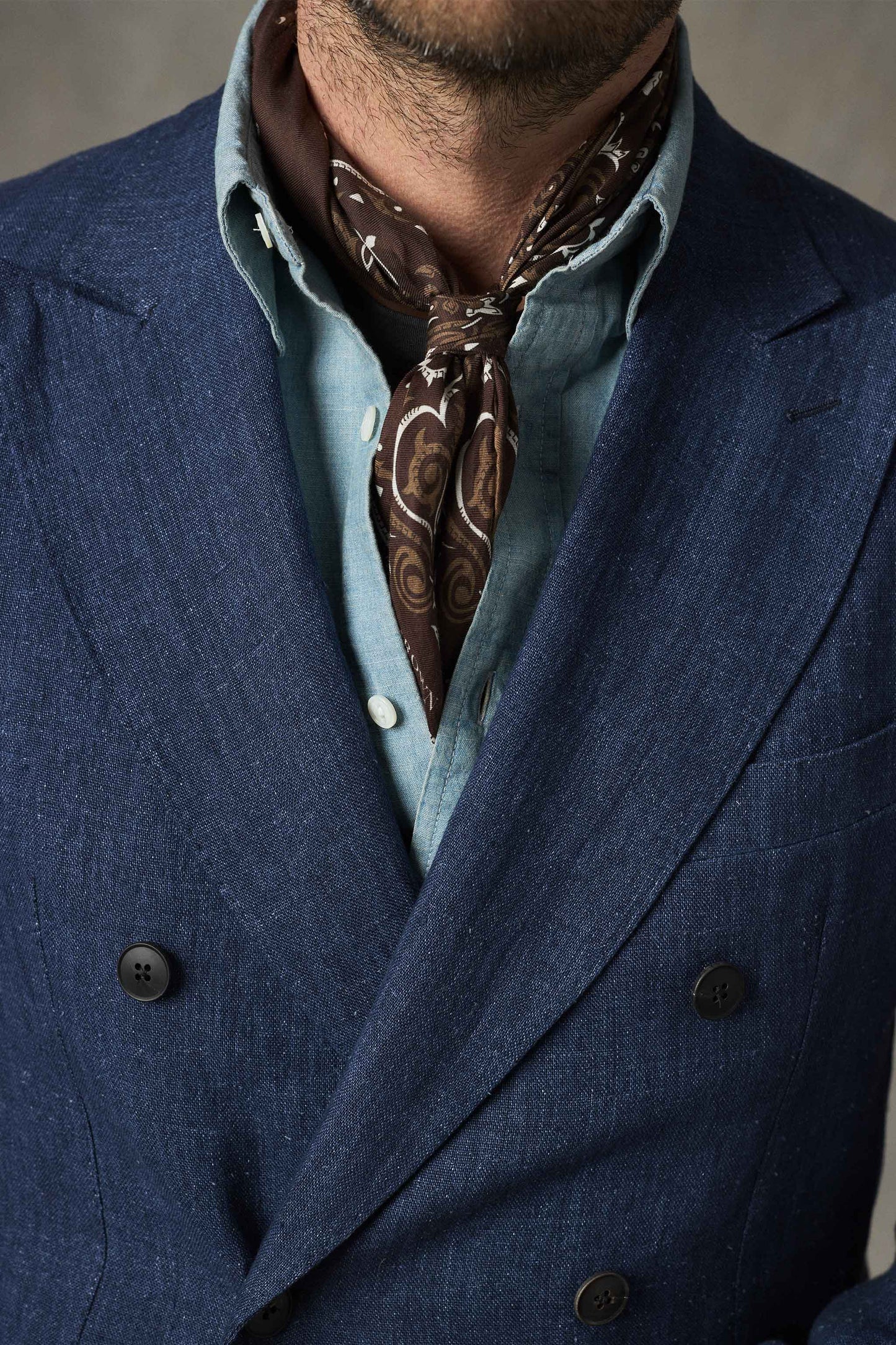 Brezza Linen Double-Breasted Jacket