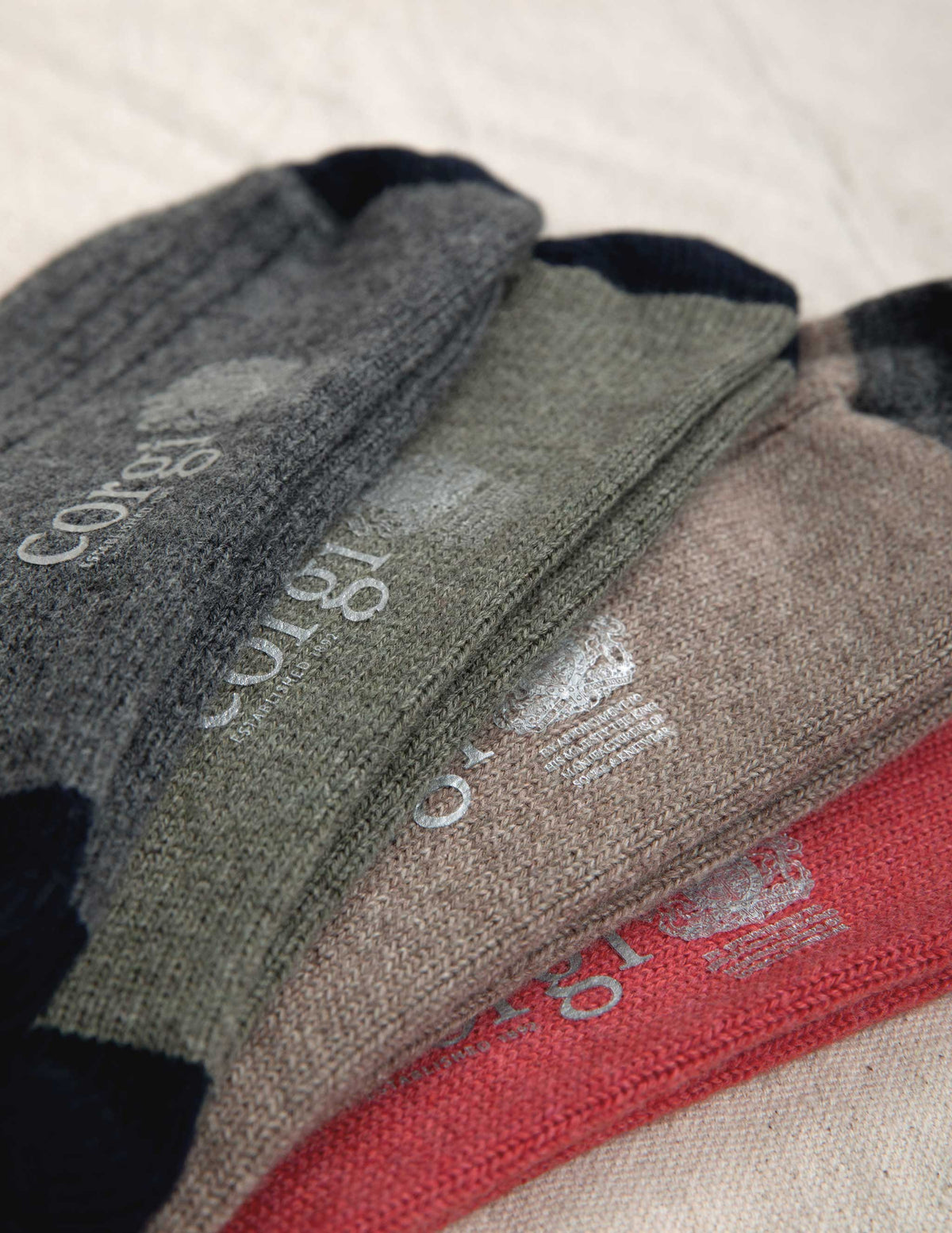 Corgi Cashmere Socks in Signal Red