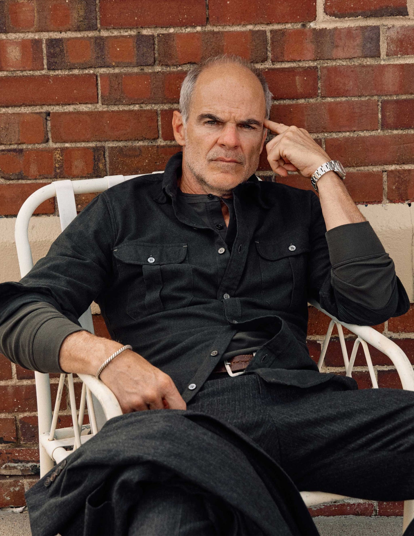 Cortina Brushed Cotton Camp Shirt in Dark Olive