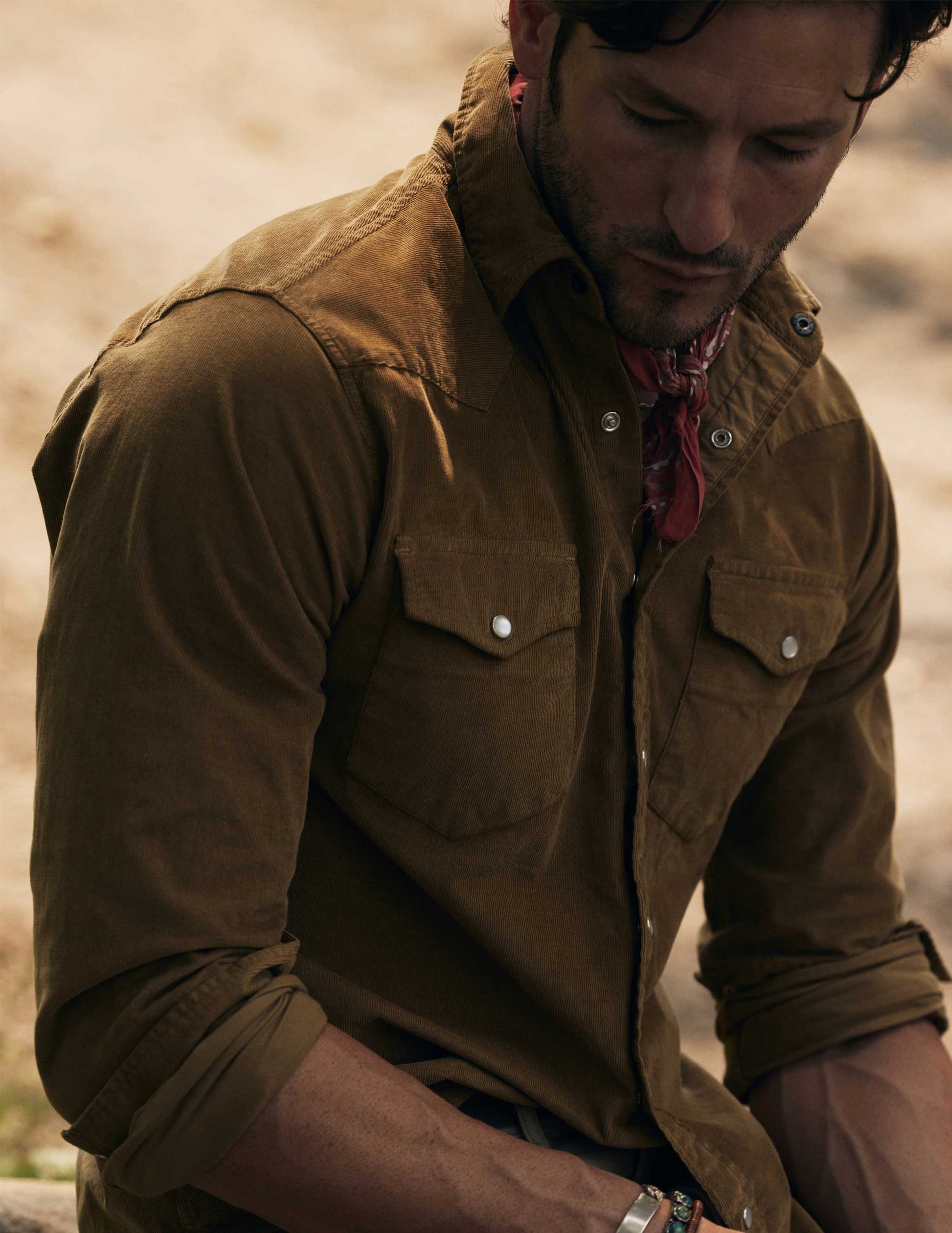 Bedford Corduroy Western Shirt in Ranch Tan RIVAY Bedford Corduroy Western Shirt in Ranch Tan RIVAY