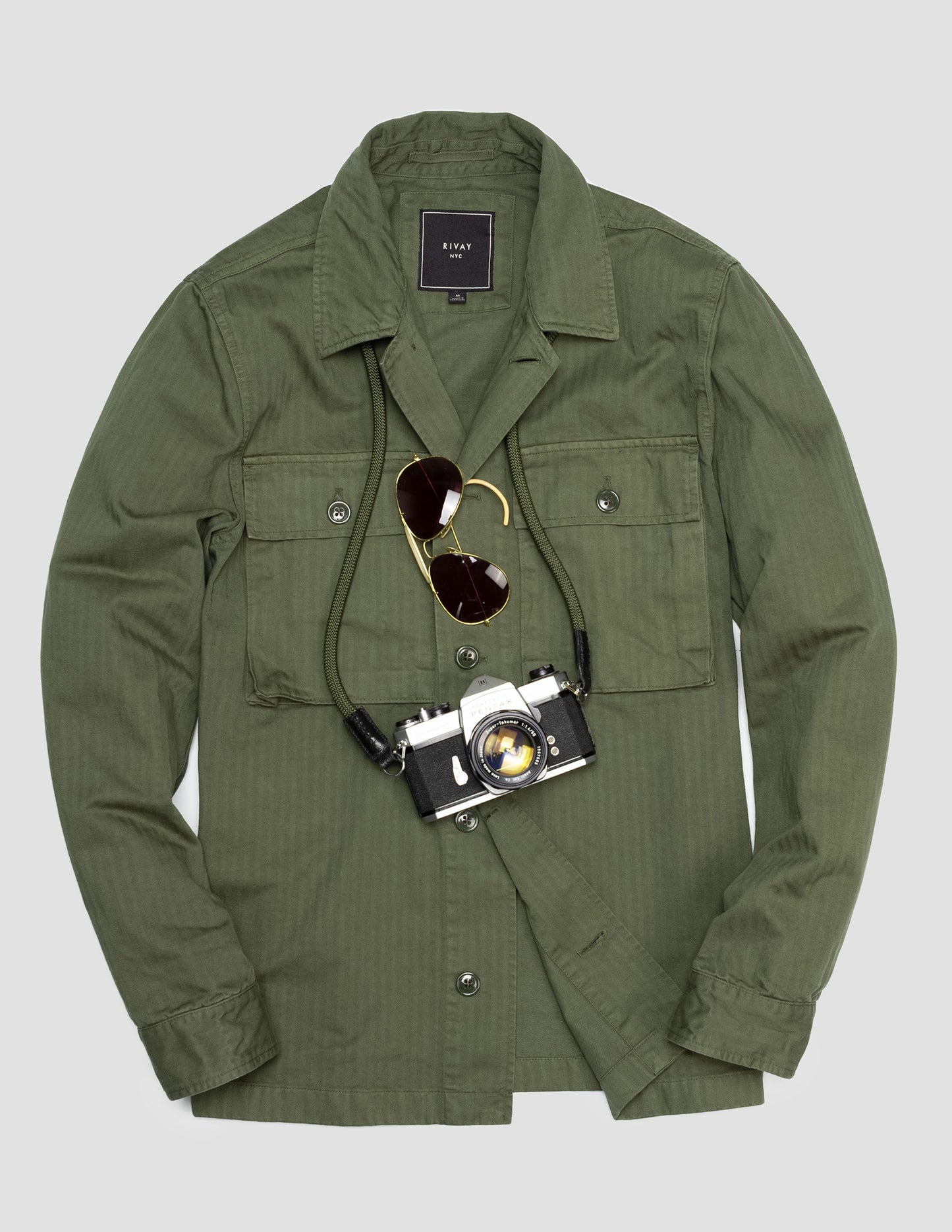 Rivay Correspondent Herringbone OVershirt