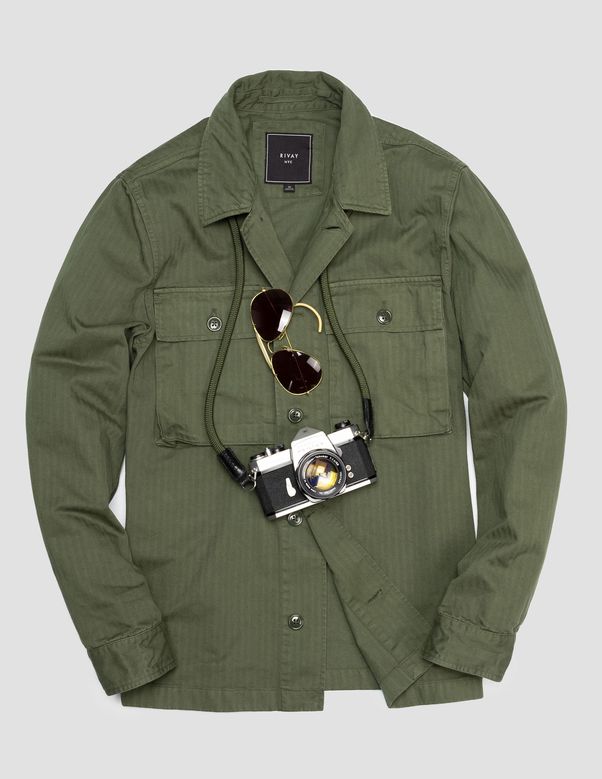 Rivay Correspondent Herringbone OVershirt