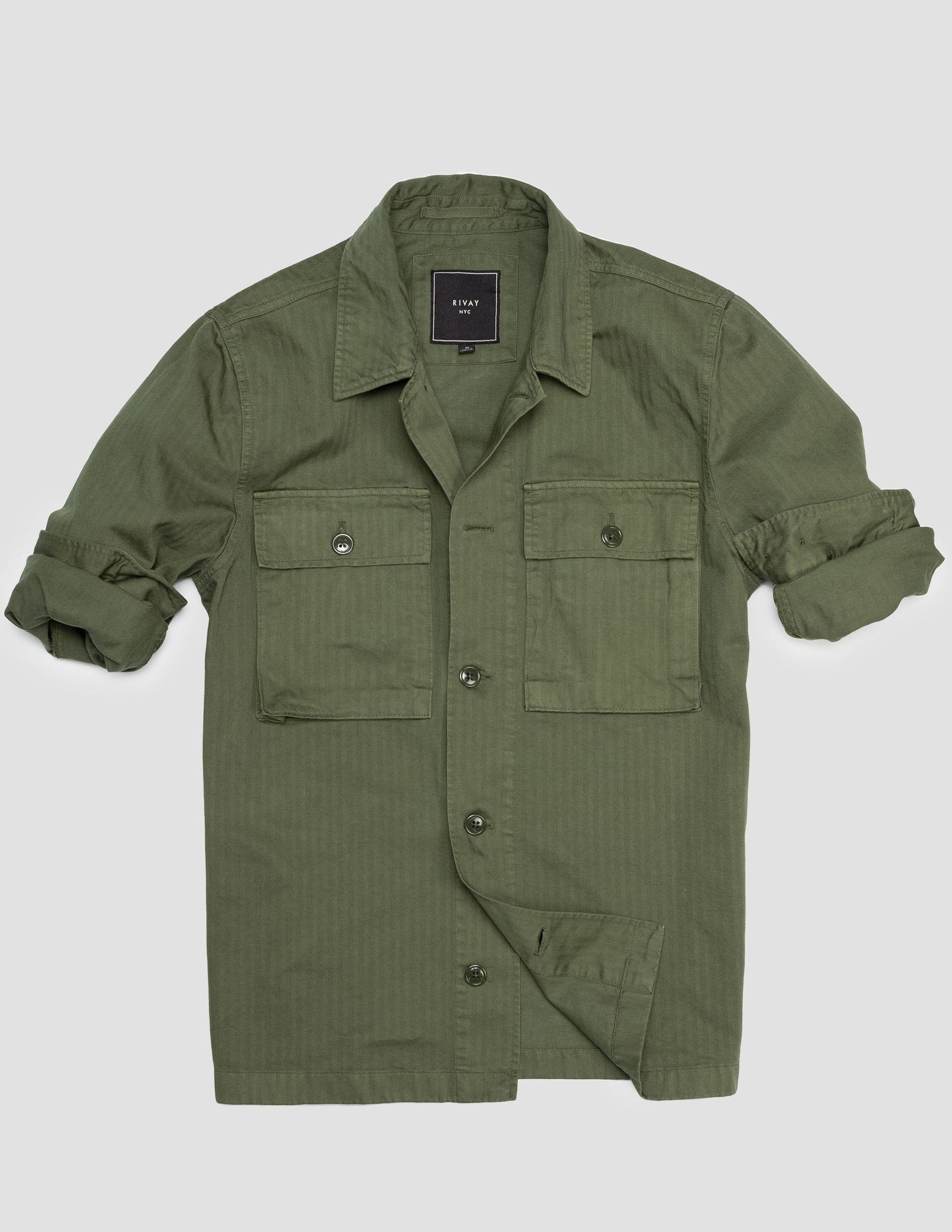 Rivay Correspondent Herringbone OVershirt