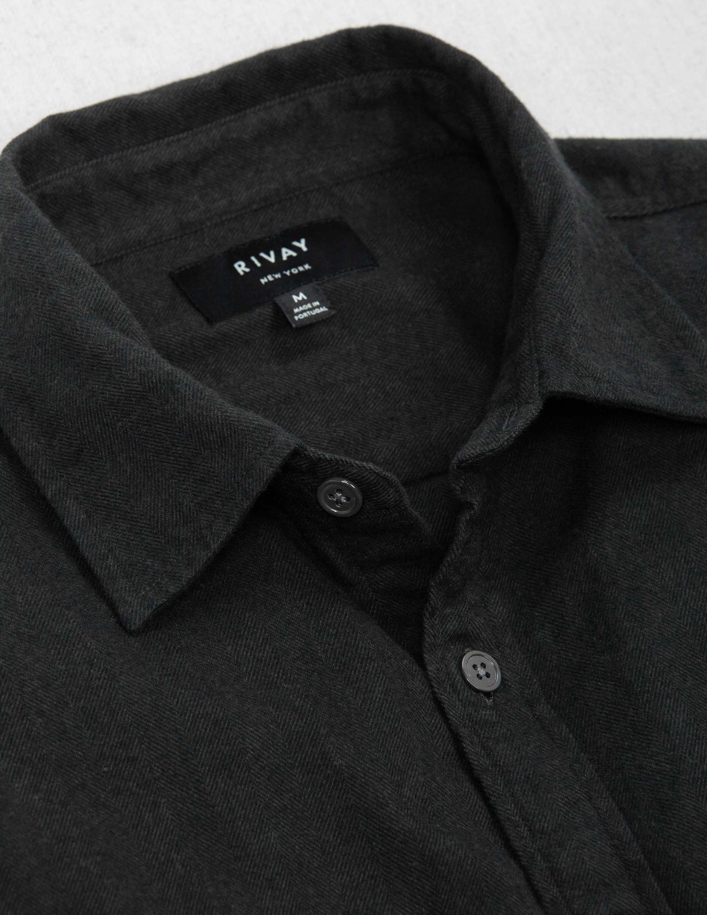 Cortina Brushed Cotton Camp Shirt in Dark Olive