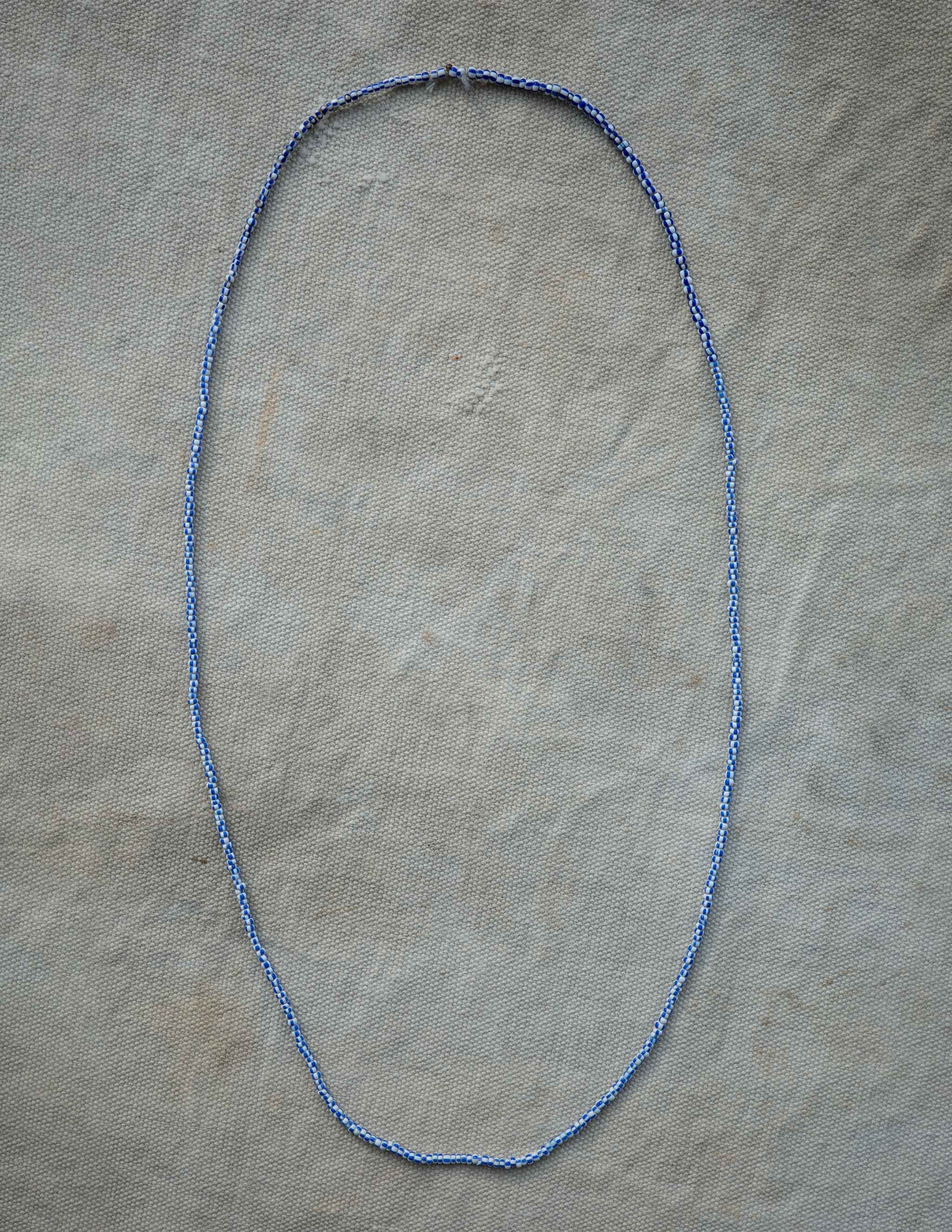 Vintage Blue & White Trade Bead Necklace