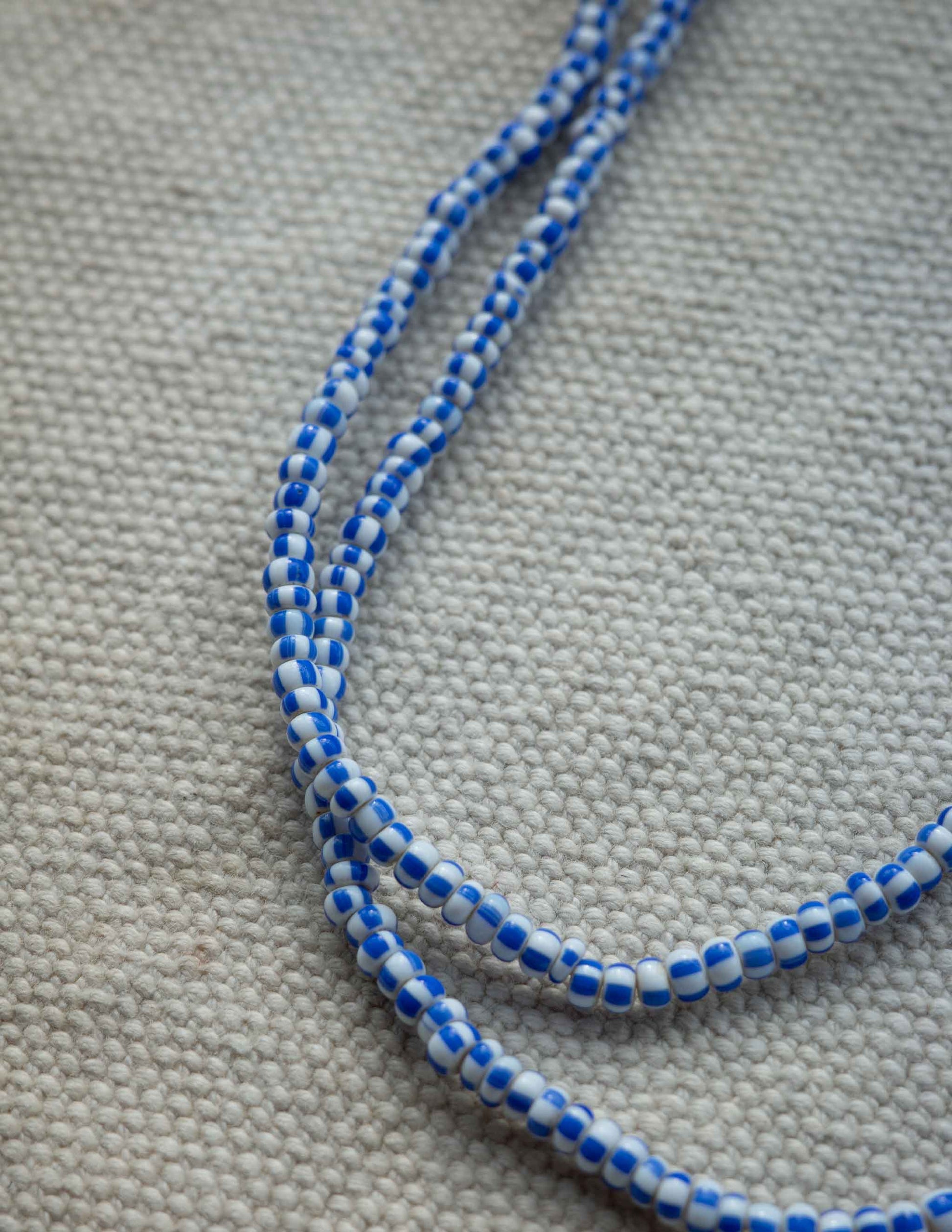 Vintage Blue & White Trade Bead Necklace