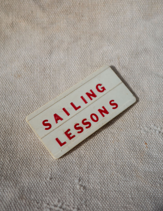 Vintage Sailing Lessons Pin Button
