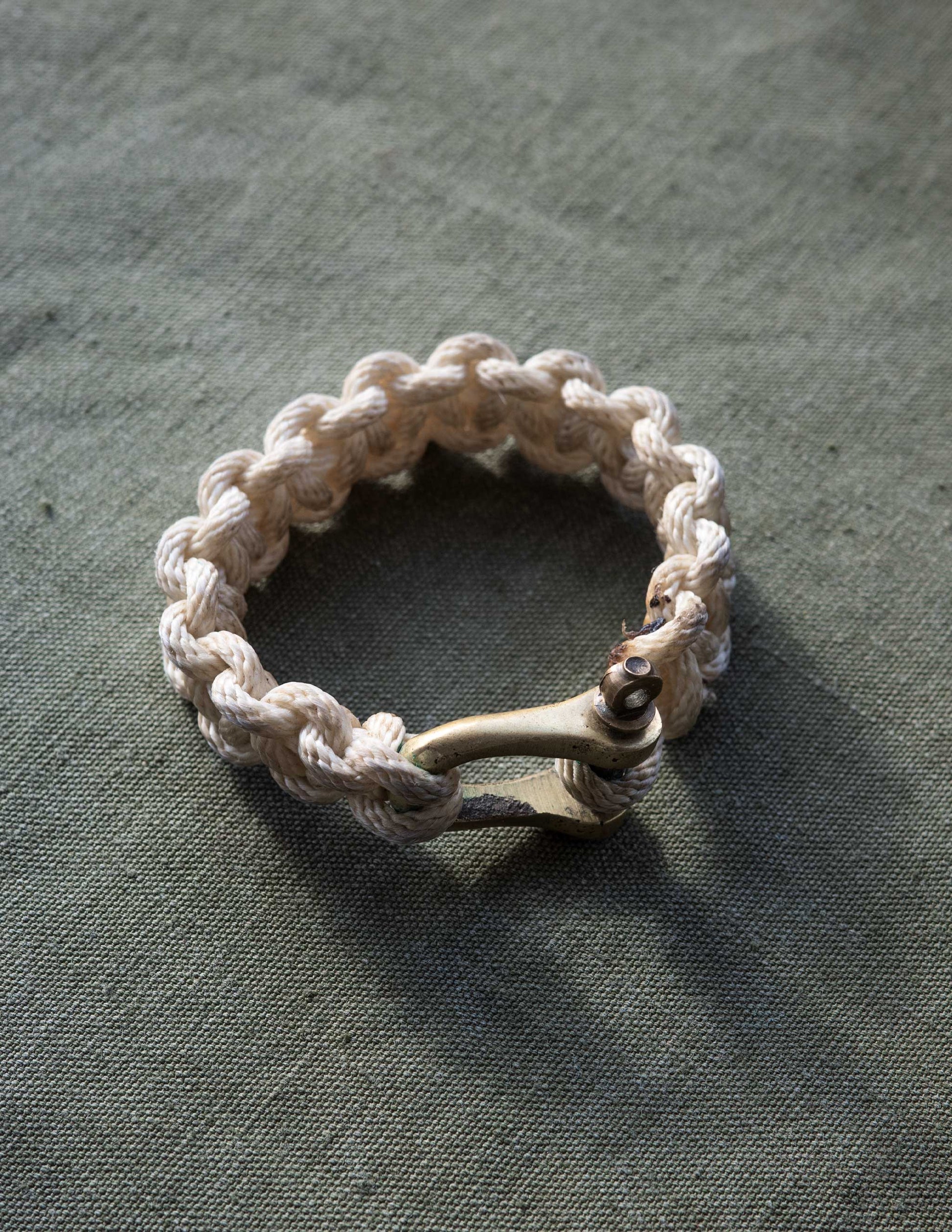 Vintage Nautical Braided Rope Key Loop