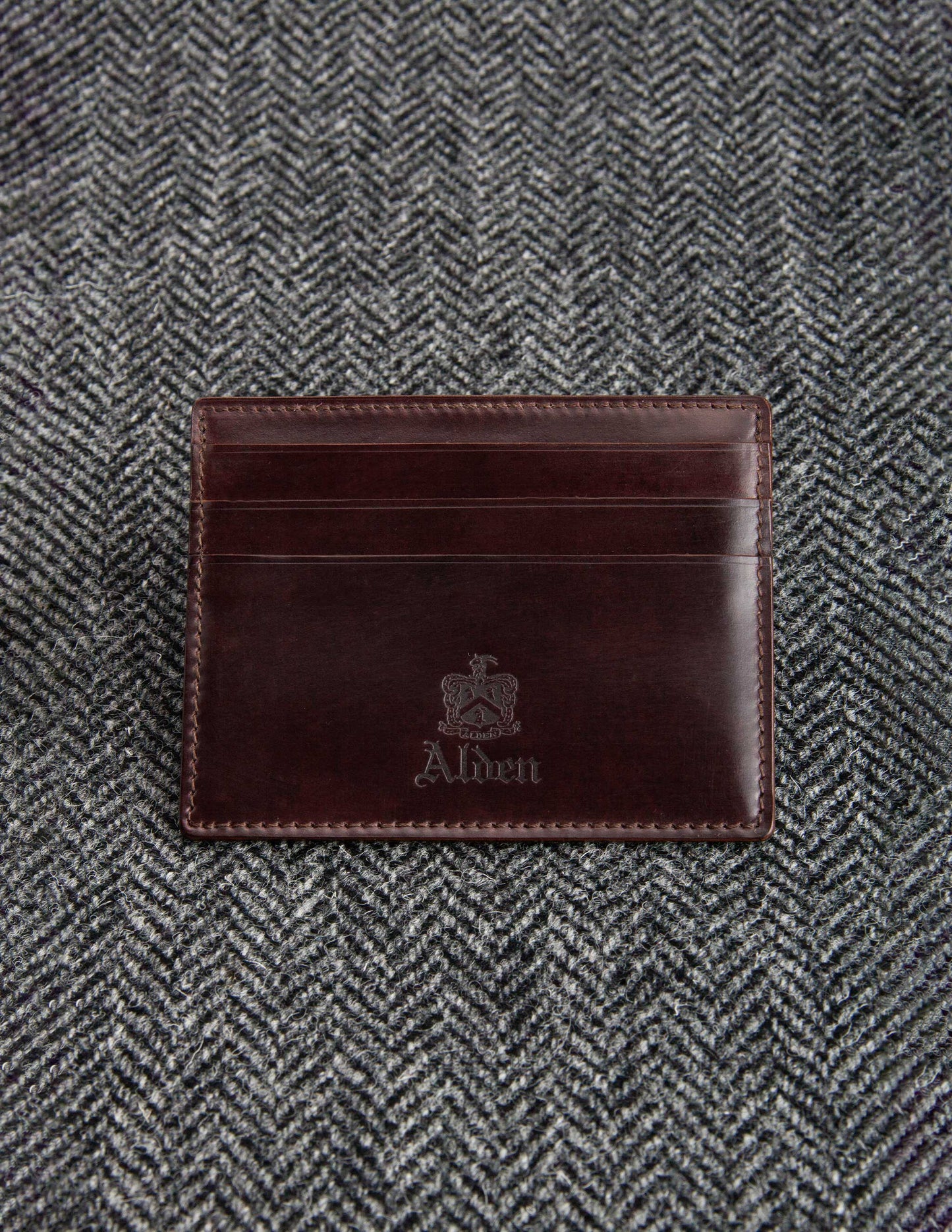 Rivay Alden Card Case in Color 8 Shell Cordovan
