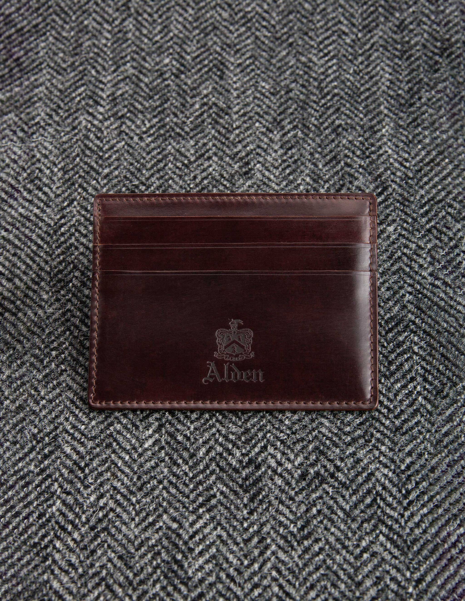 Rivay Alden Card Case in Color 8 Shell Cordovan