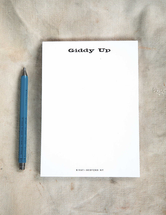 GIDDY UP NOTEPAD