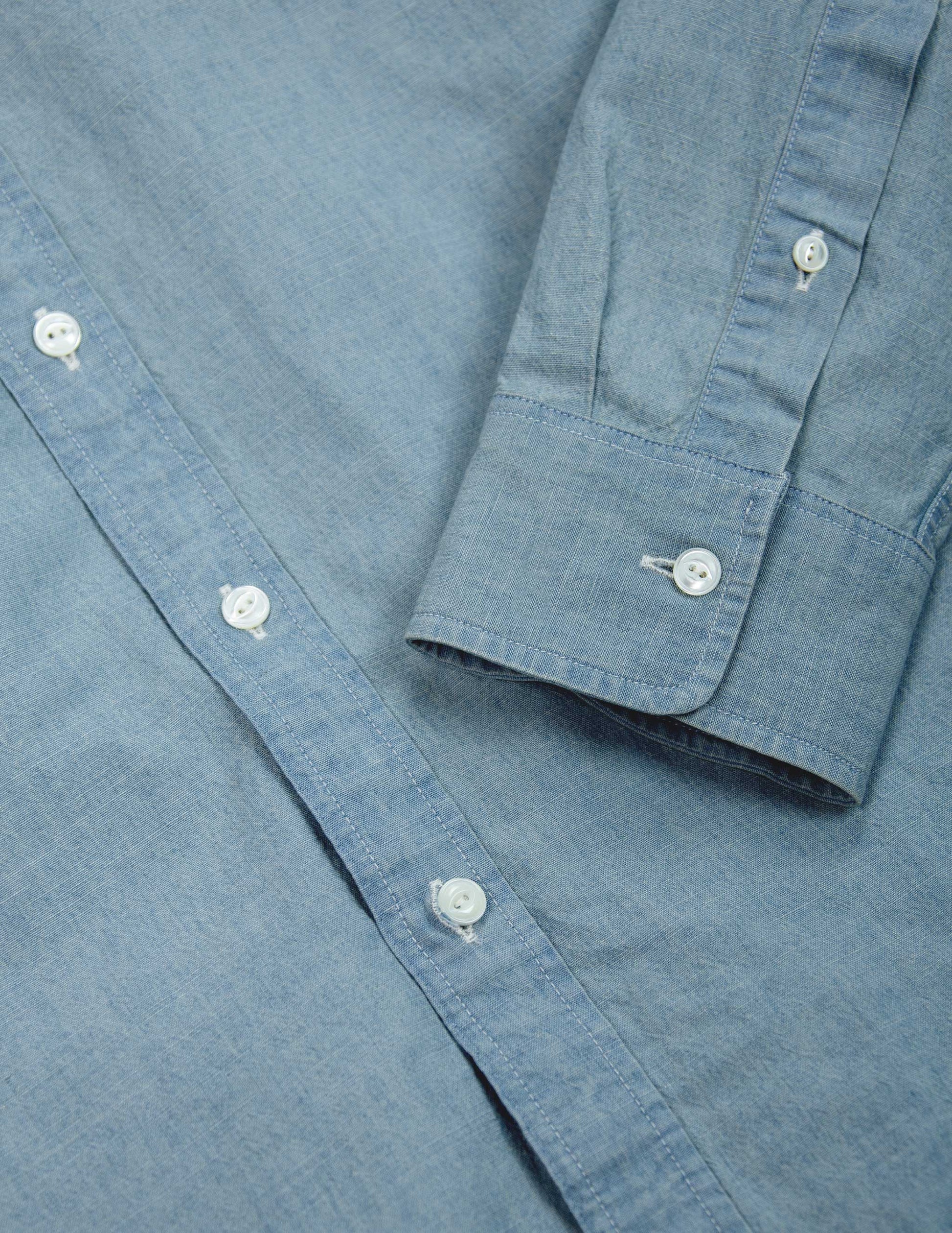 Grady Chambray Shirt in Bleach Wash