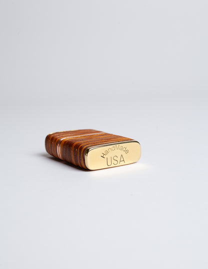 Rivay Helio Ascari Brass and Leather Lighter