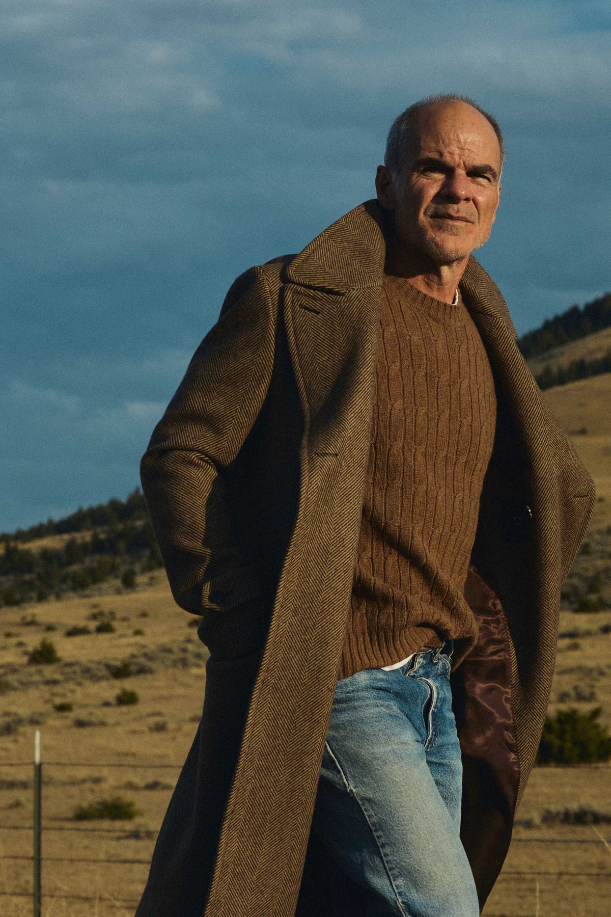 Barrow Wool Herringbone Double Breasted Topcoat