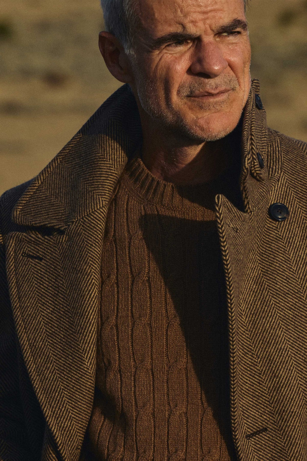 Barrow Wool Herringbone Double Breasted Topcoat