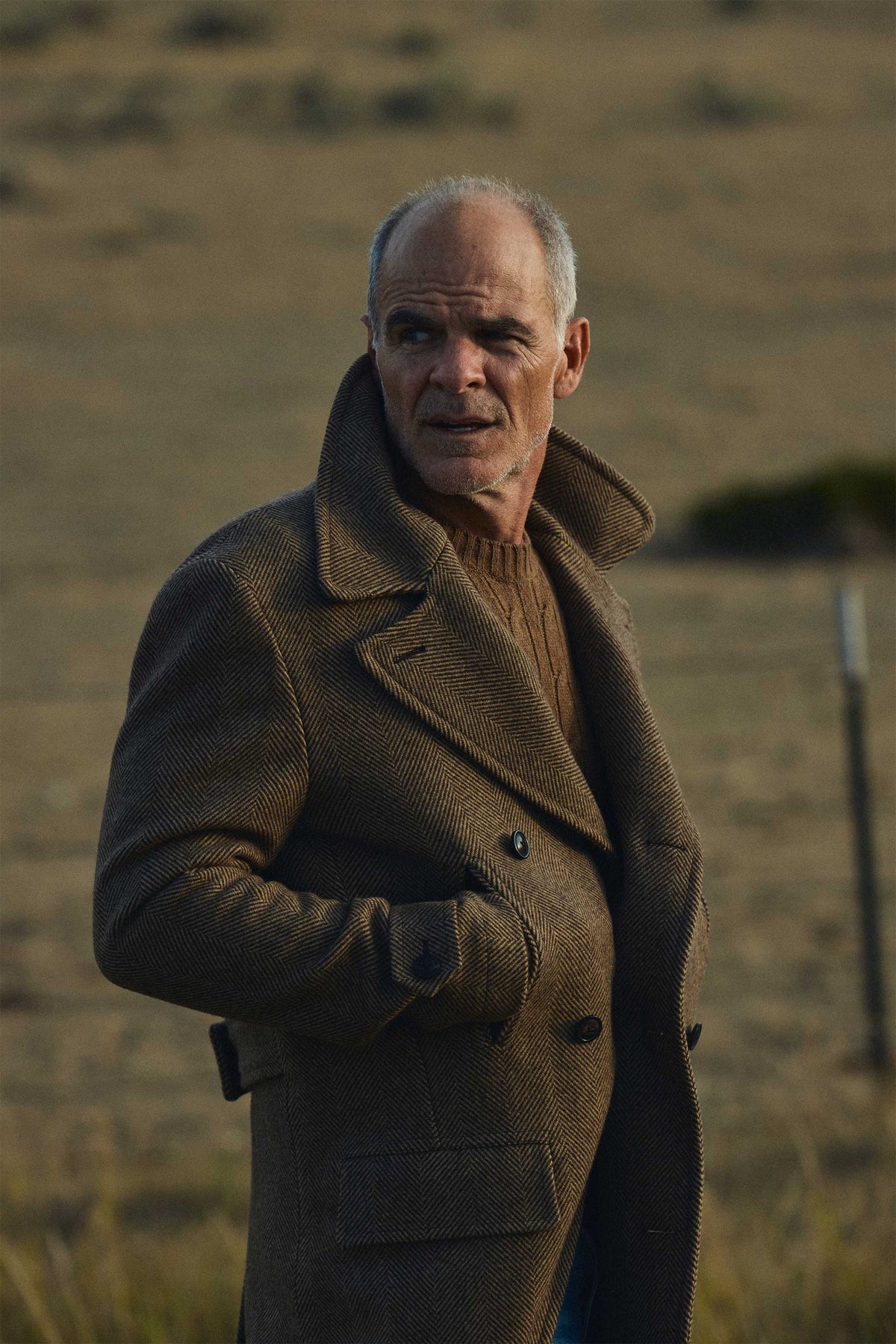 Barrow Wool Herringbone Double Breasted Topcoat