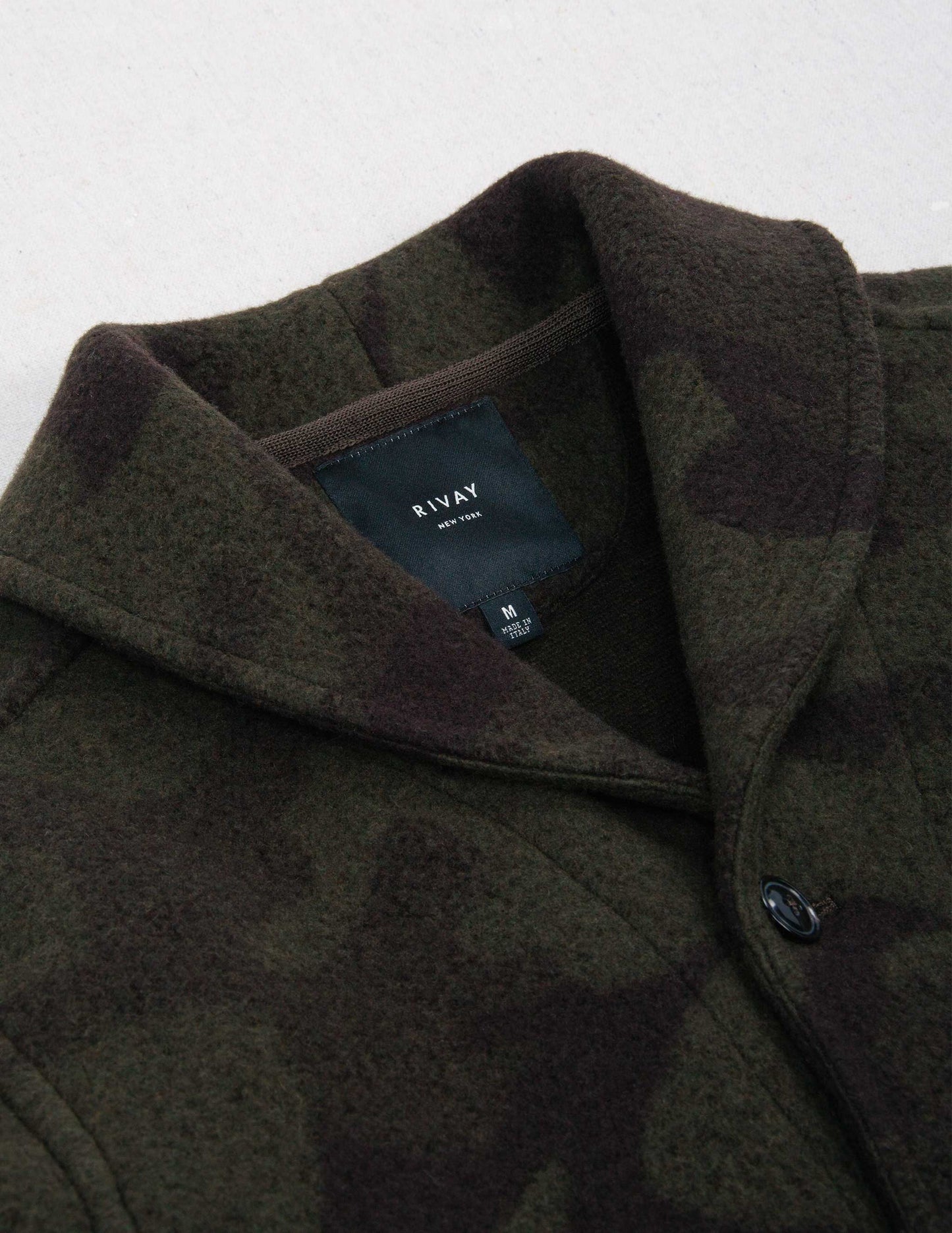 Hale Wool Cardigan in Olive Camo