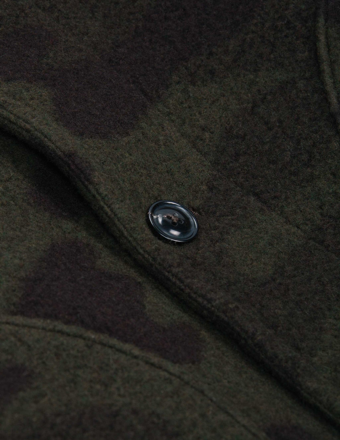 Hale Wool Cardigan in Olive Camo