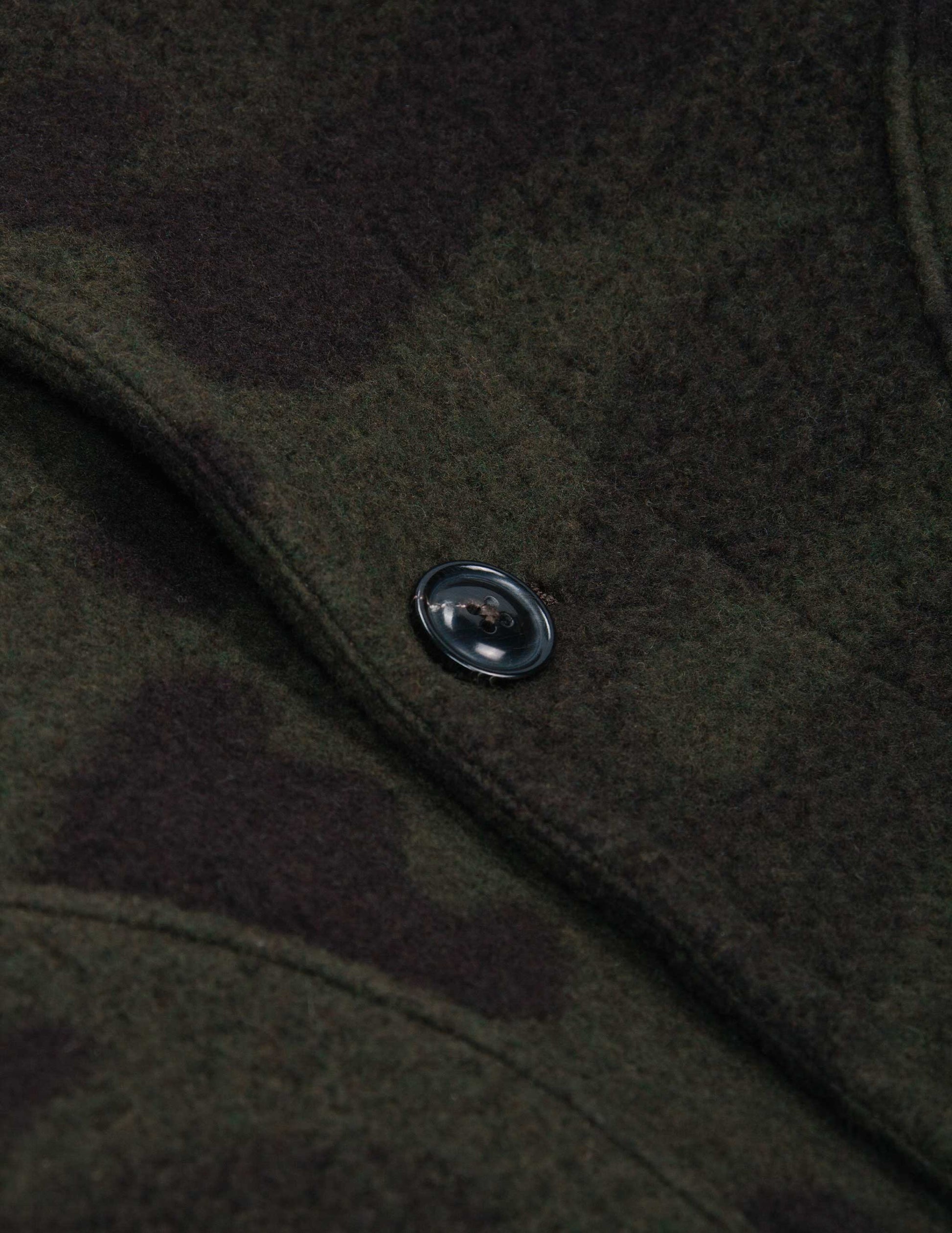 Hale Wool Cardigan in Olive Camo