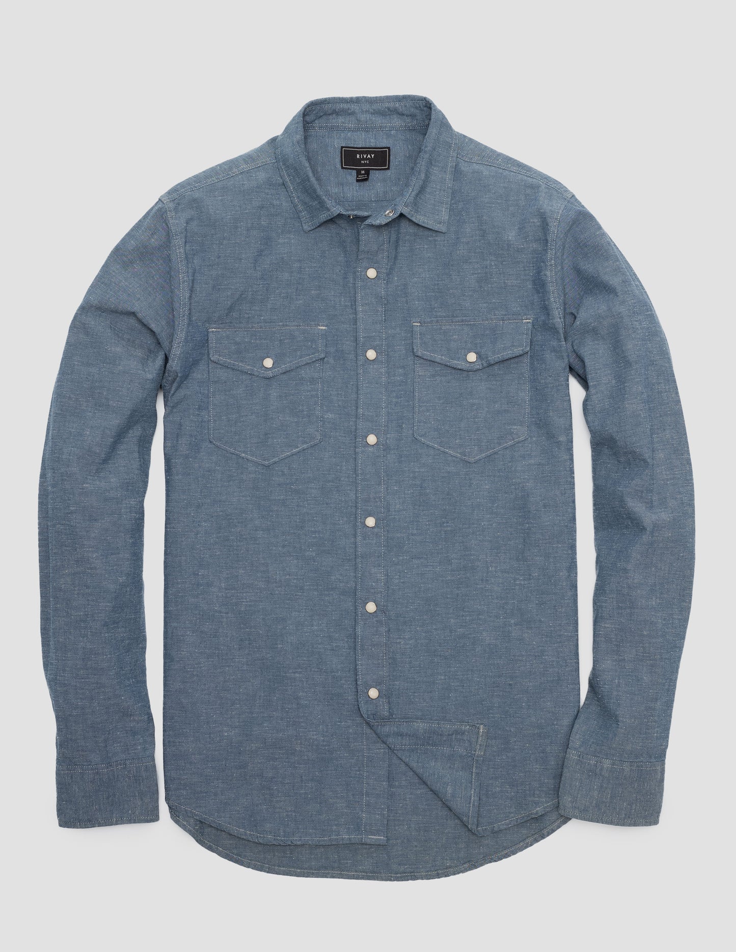 Rivay Harrison Western Shirt in Slub Chambray