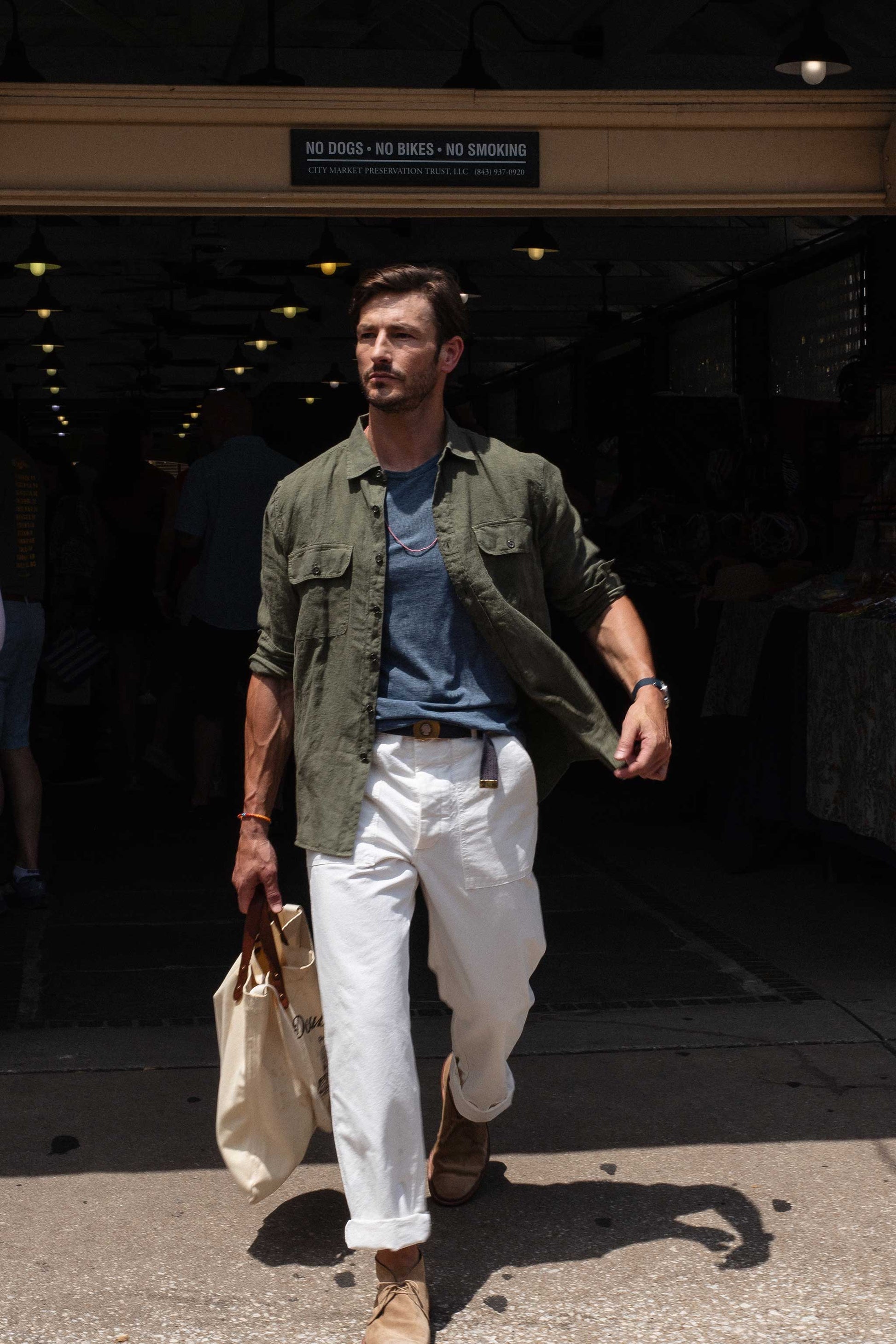Series II Garment Dyed Utility Pant in Chalk