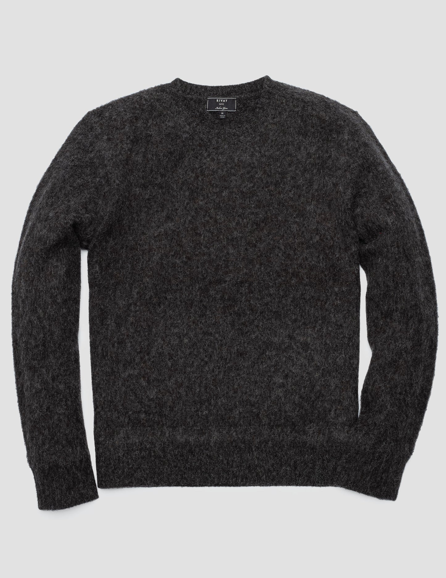 Rivay Highlands Shetland Sweater in Charcoal
