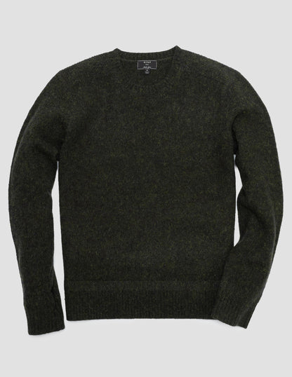 Rivay Highlands Shetland Sweater in Olive Drab