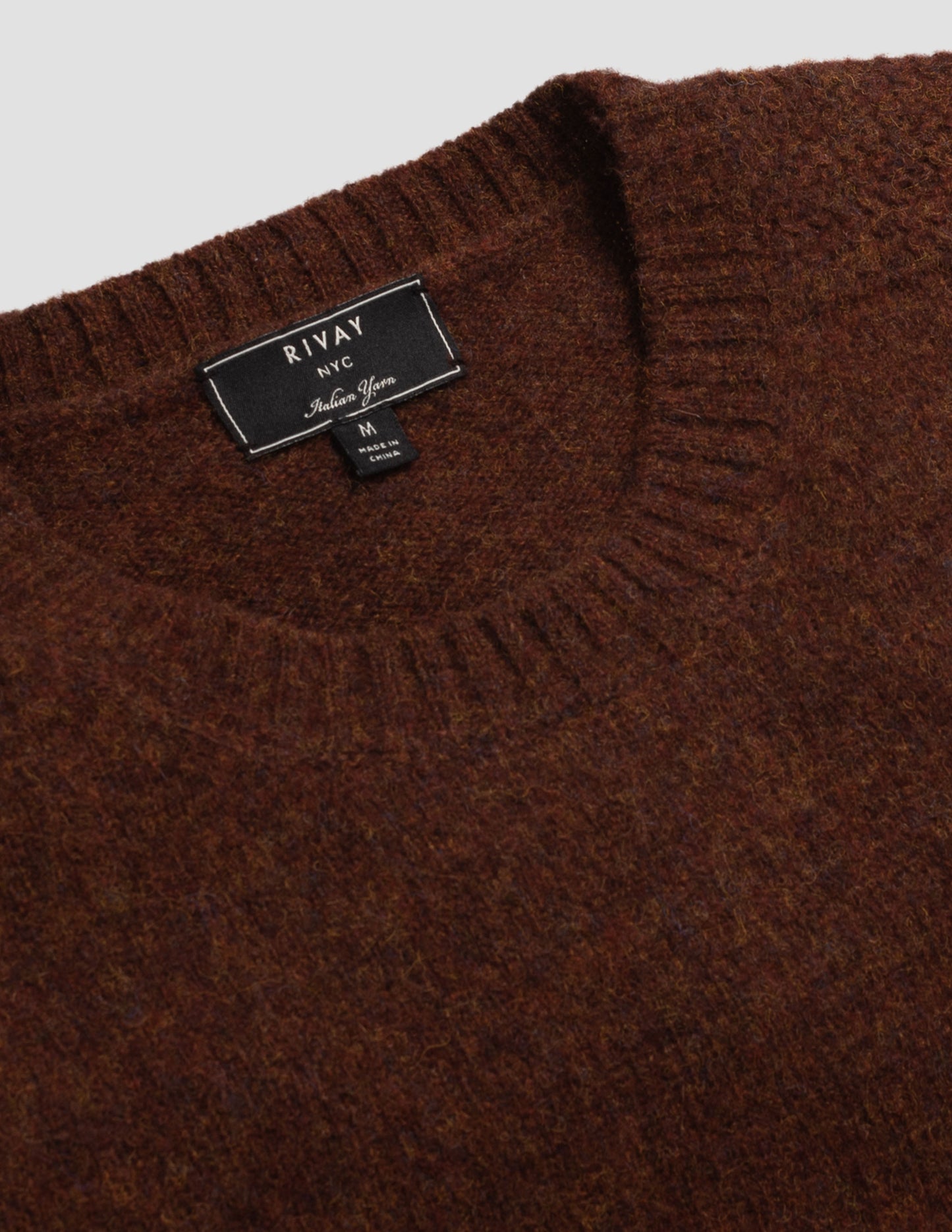Rivay HIghlands Shetland Sweater Rust
