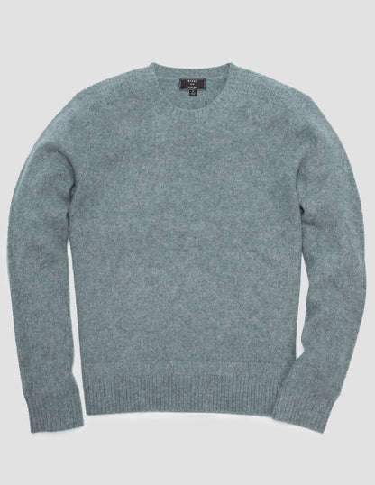 Rivay Highlands Shetland Sweater in Stone Blue