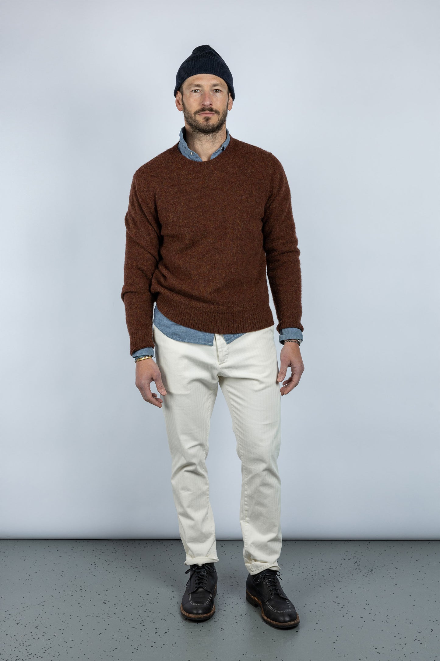 Rivay HIghlands Shetland Sweater Rust