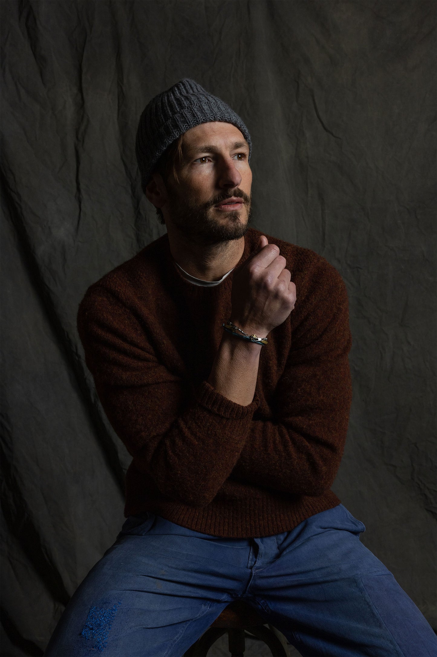 Rivay HIghlands Shetland Sweater Rust