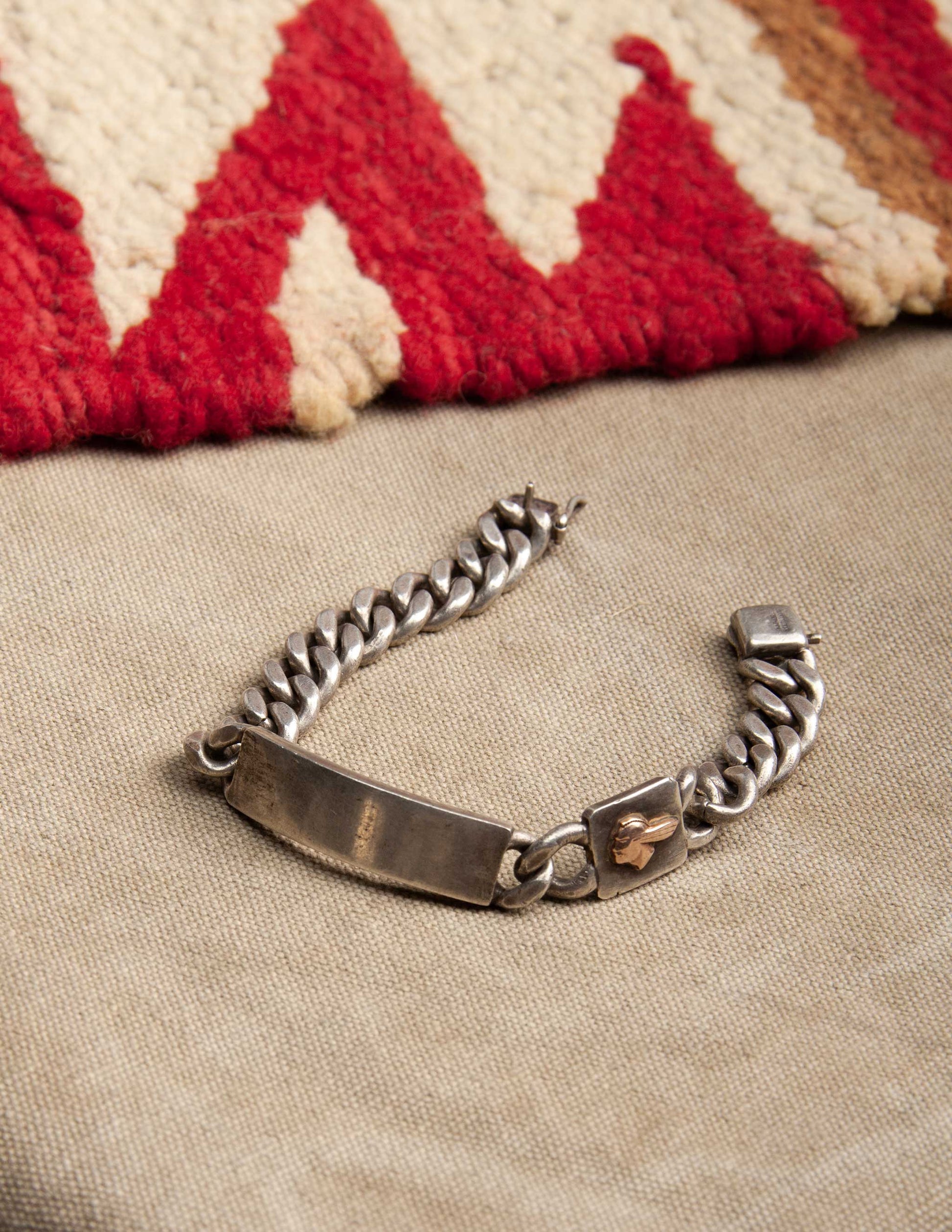 Vintage Sterling Silver Military ID Bracelet with Indian Head – RIVAY